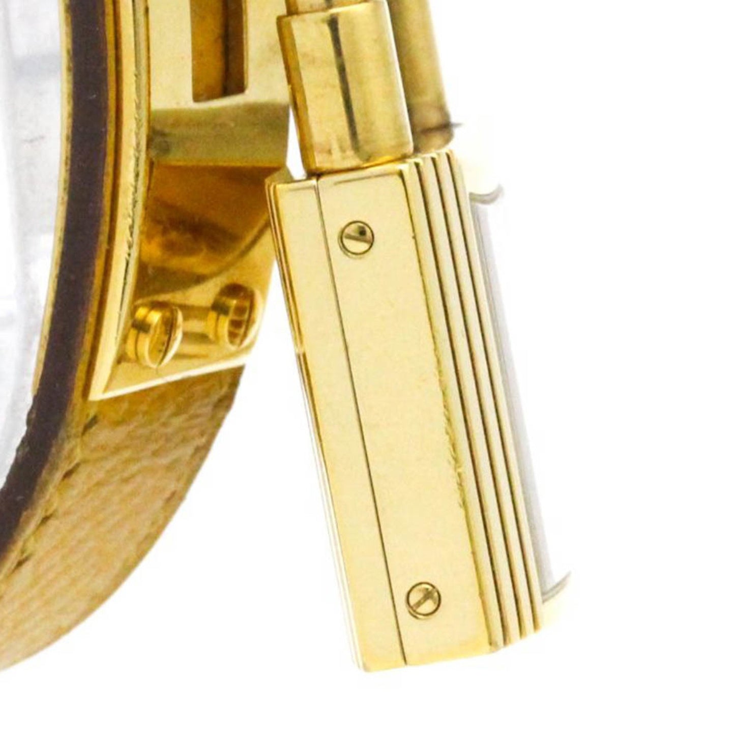 Hermes Kelly Watch Gold Plated Leather Quartz