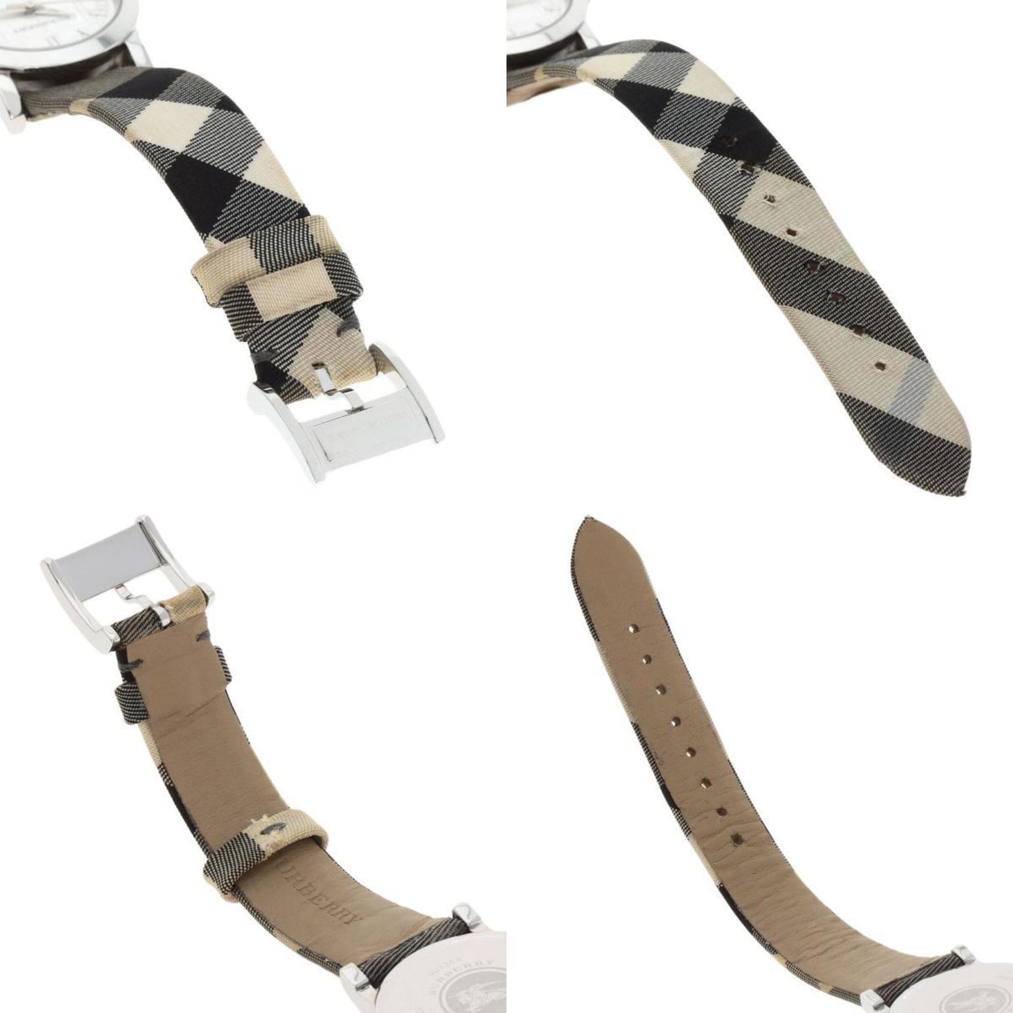 Burberry Bu1386 Watch Stainless Steel Leather