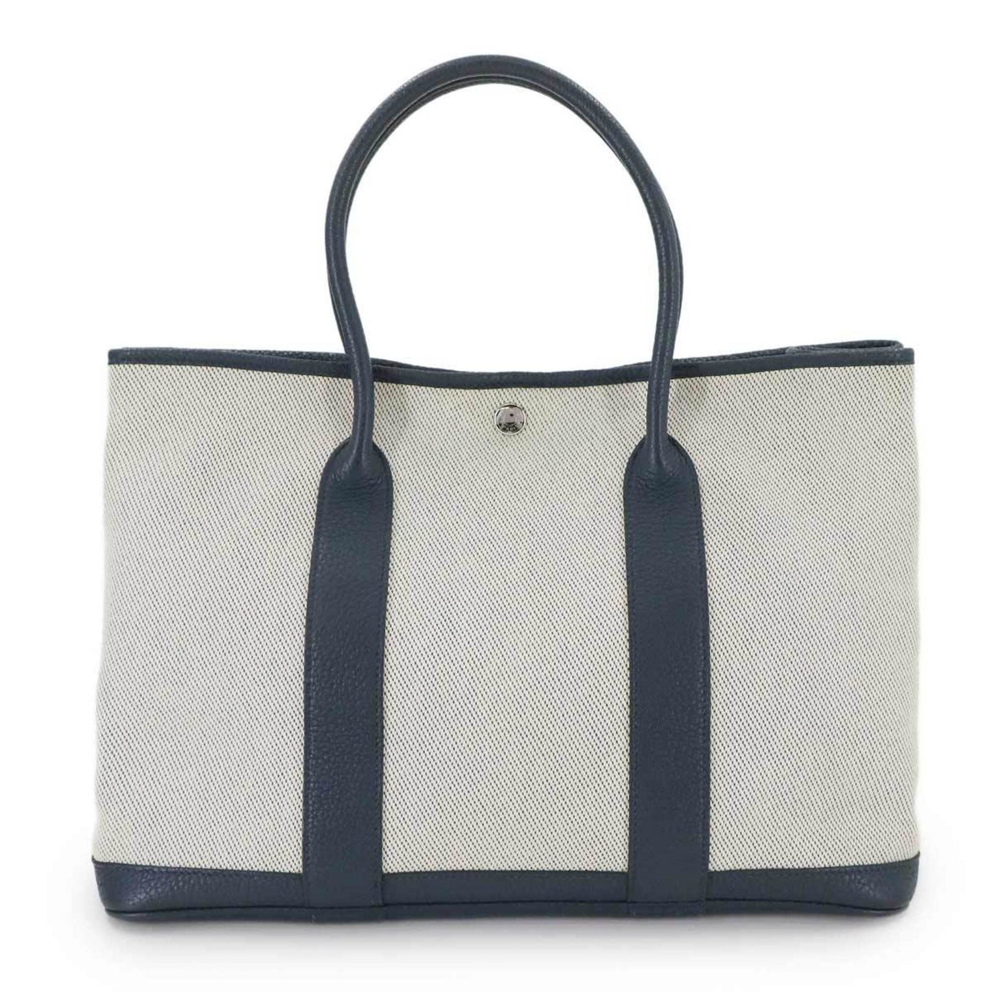 Hermes Herms Garden 36 Pm Twill Ash Vache Country Ecru Bleu De Plus T Stamp Party Verso