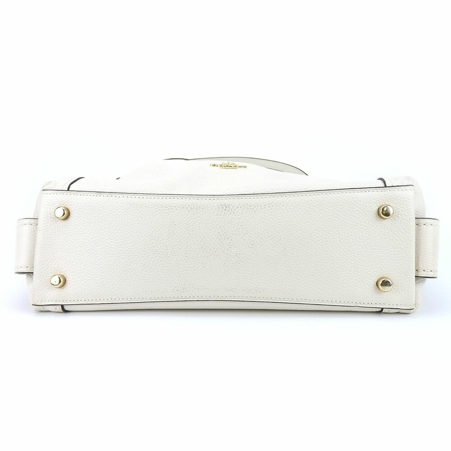 Coach Shoulder Bag 57125 Leather Off-White