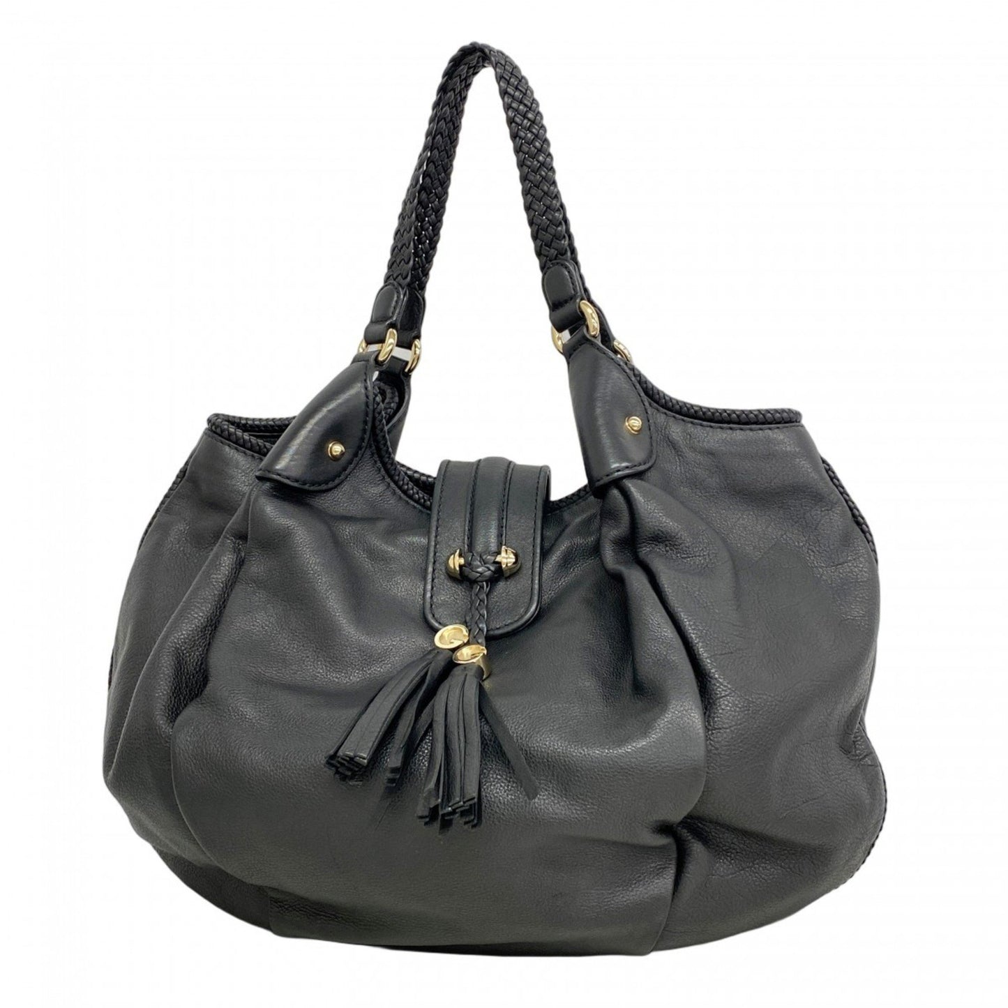 Gucci Marrakech Shoulder Bag 257029 Leather Black