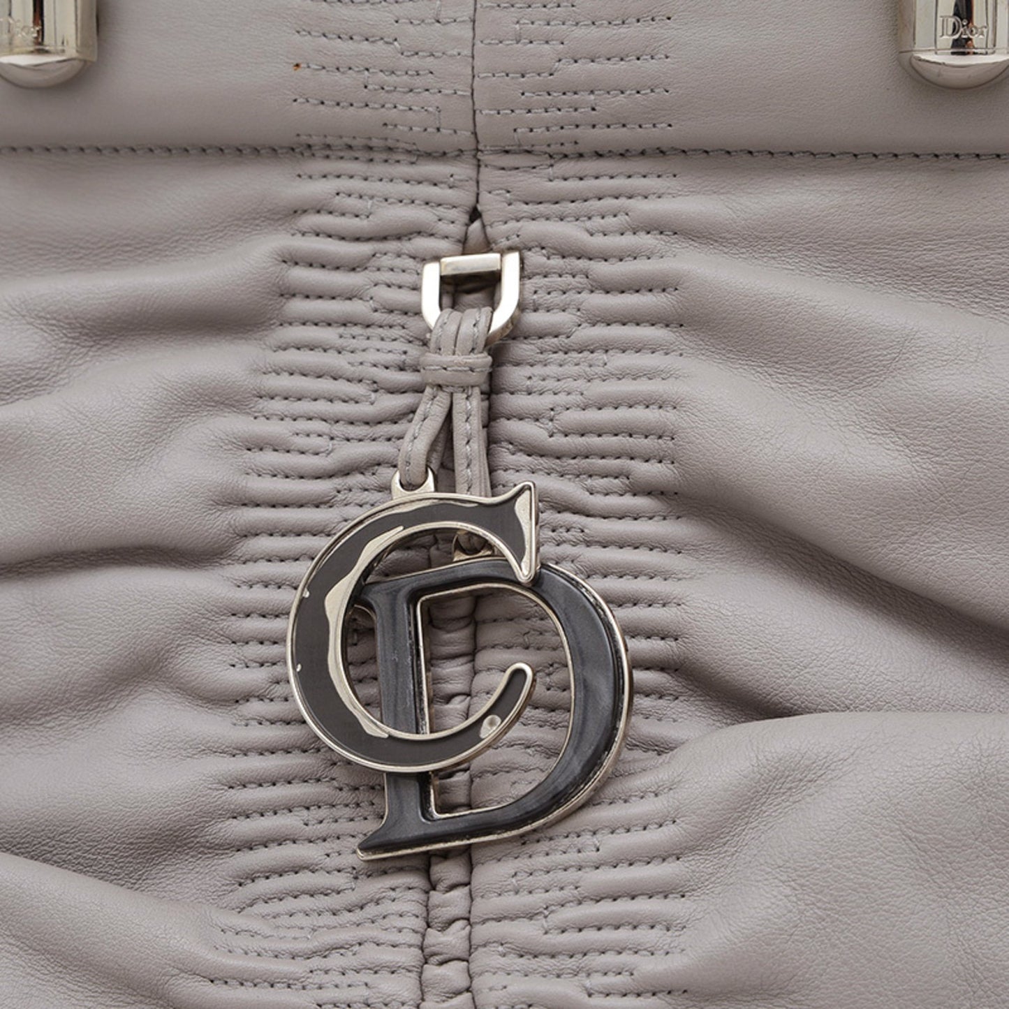 Christian Dior Dior Karenina Handbag Leather Grey