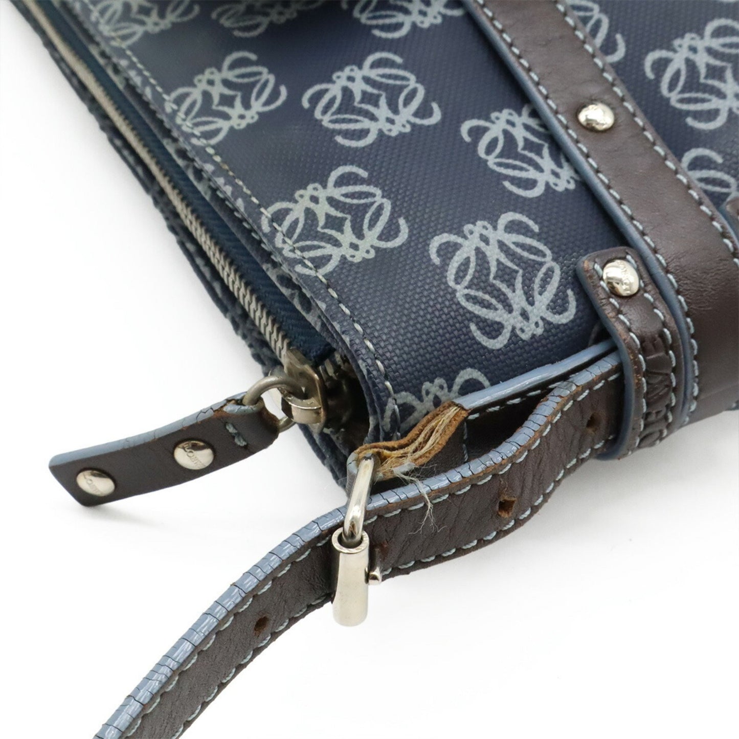Loewe Anagram Shoulder Bag In Pvc And Leather