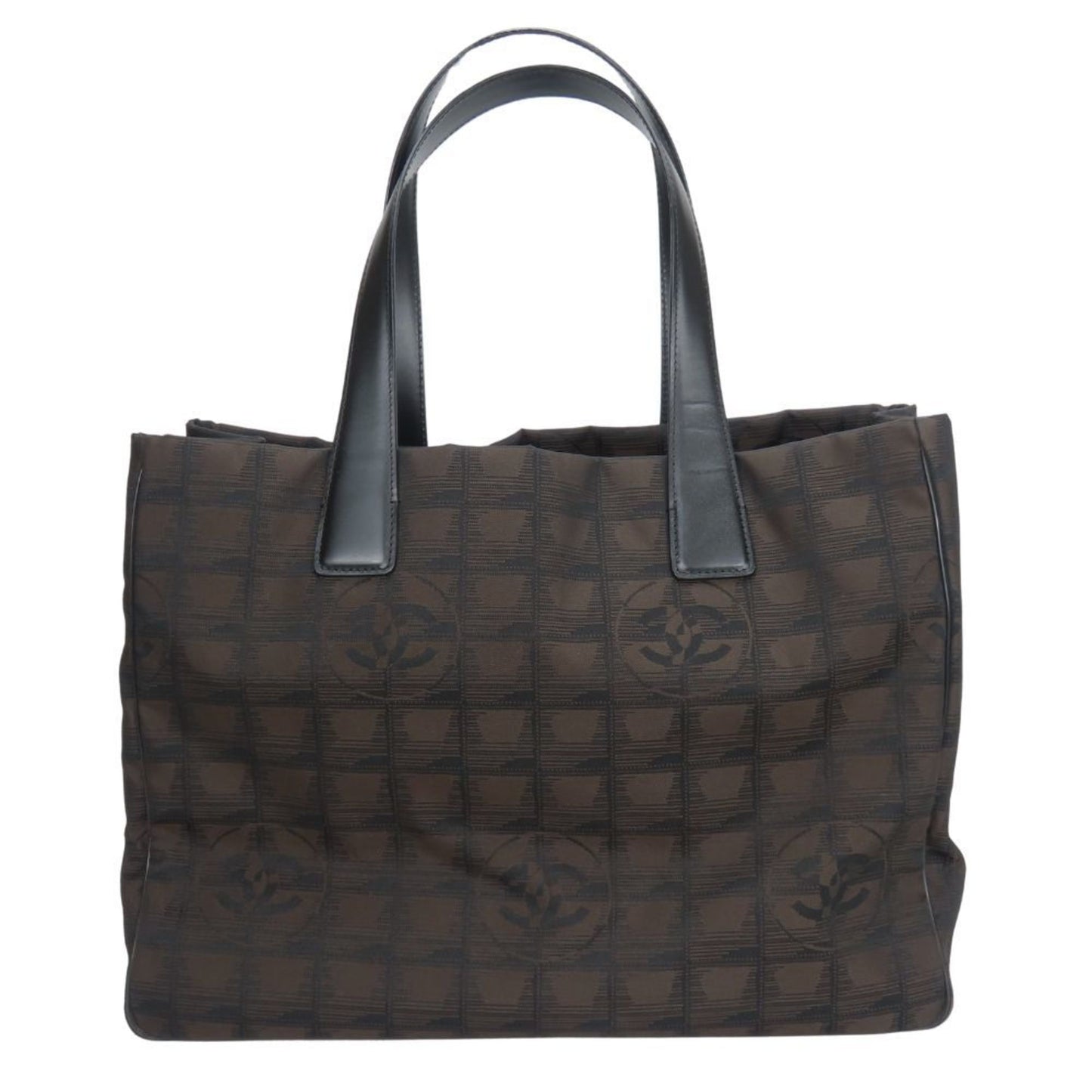 Chanel Tote Bag Mm New Travel Line Jacquard Nylon Maroon