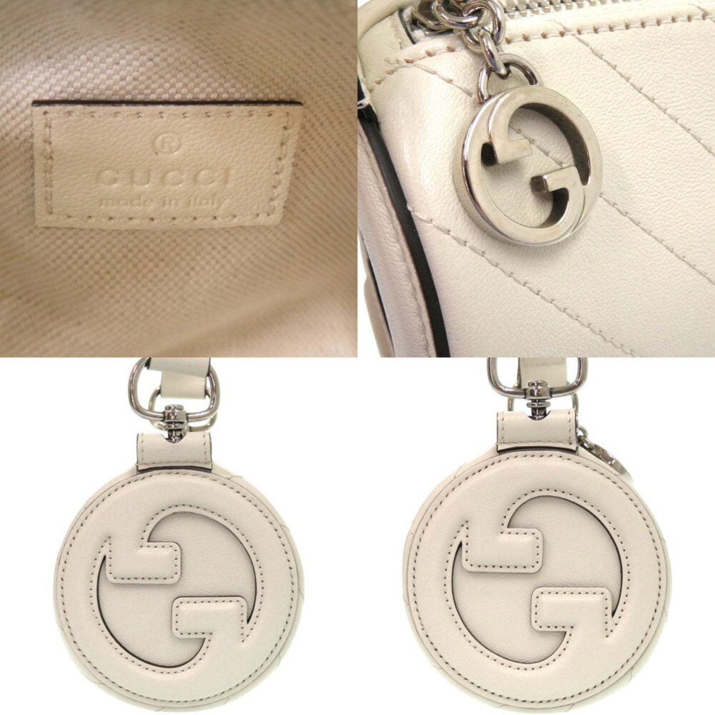Unused Gucci Mini Blondie 760170 White Leather Shoulder Bag 1368Gucci