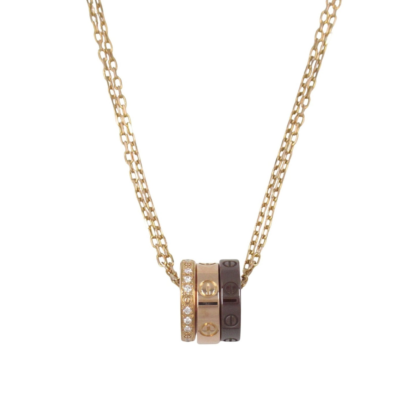 Cartier Love Three Hoop Diamond Necklace