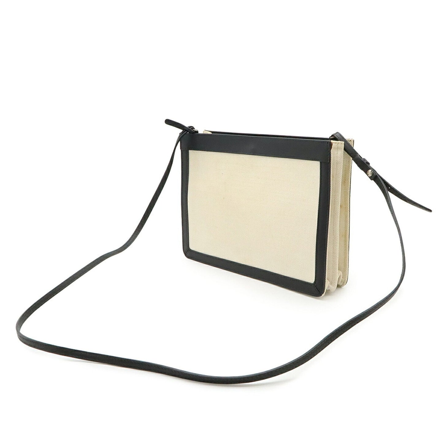 Balenciaga Navy Pochette Shoulder Bag/Clutch Bag In Canvas And Leather
