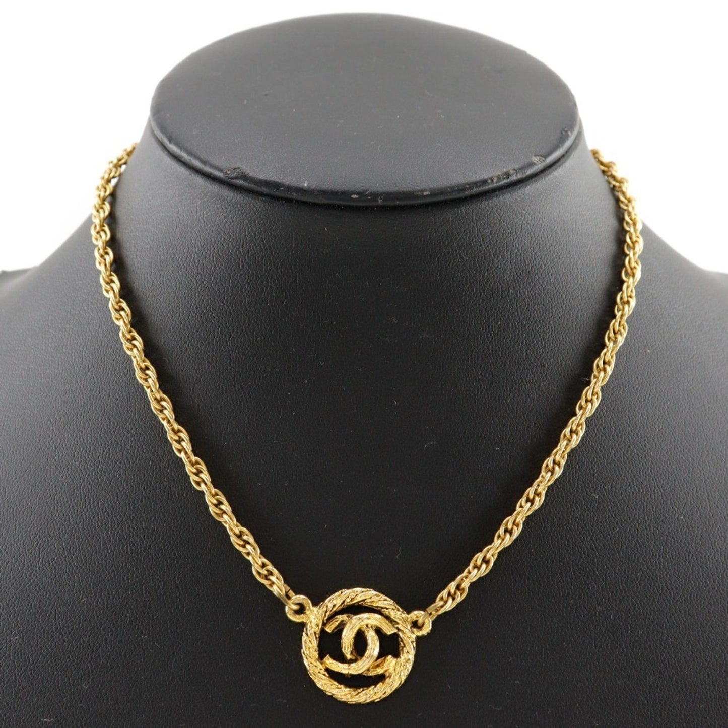Chanel Chanel Coco Mark Necklace Gold Plated Approx. 13.6G Coco