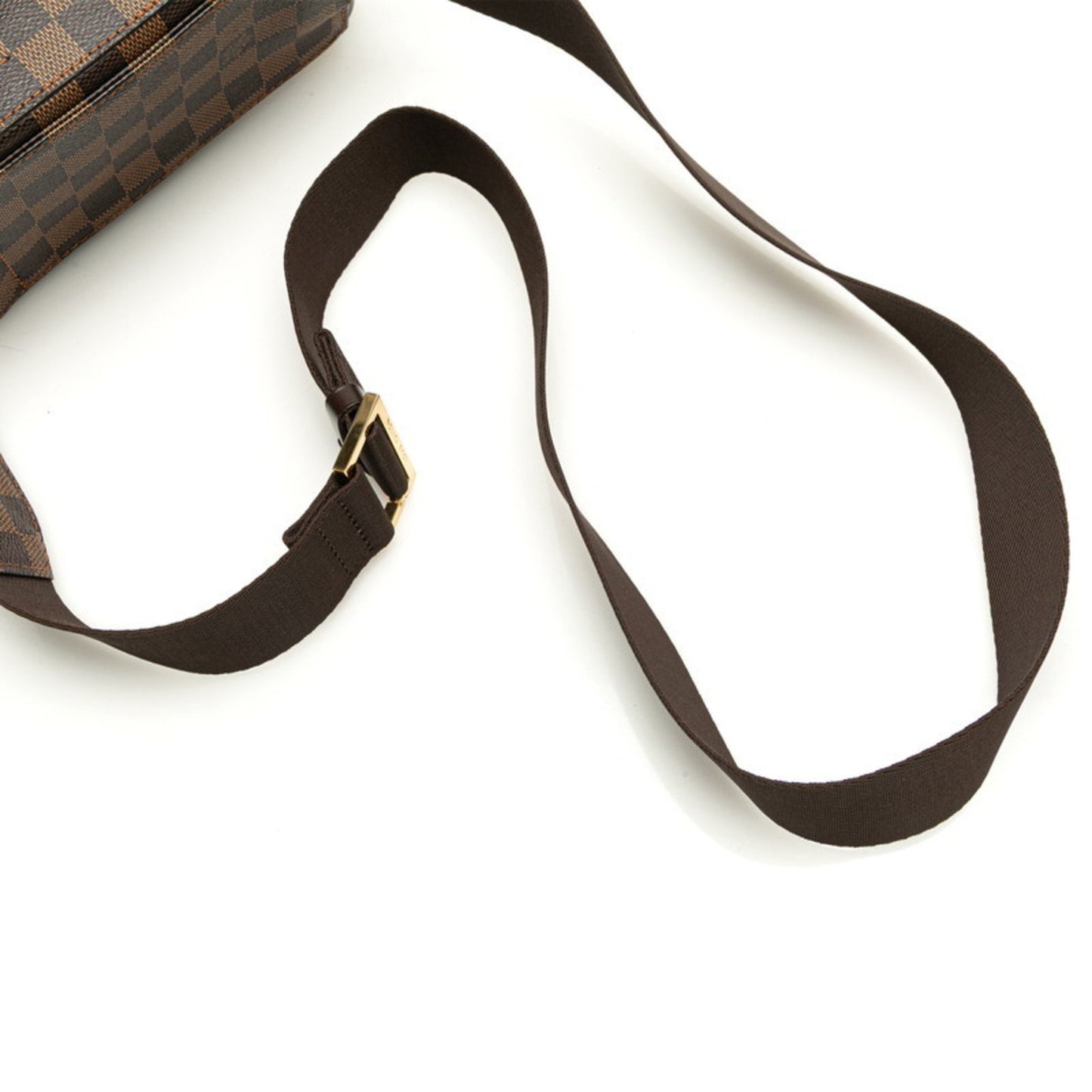 Louis Vuitton Damier Geronimos Body Bag Waist N51994 Brown Pvc Leather