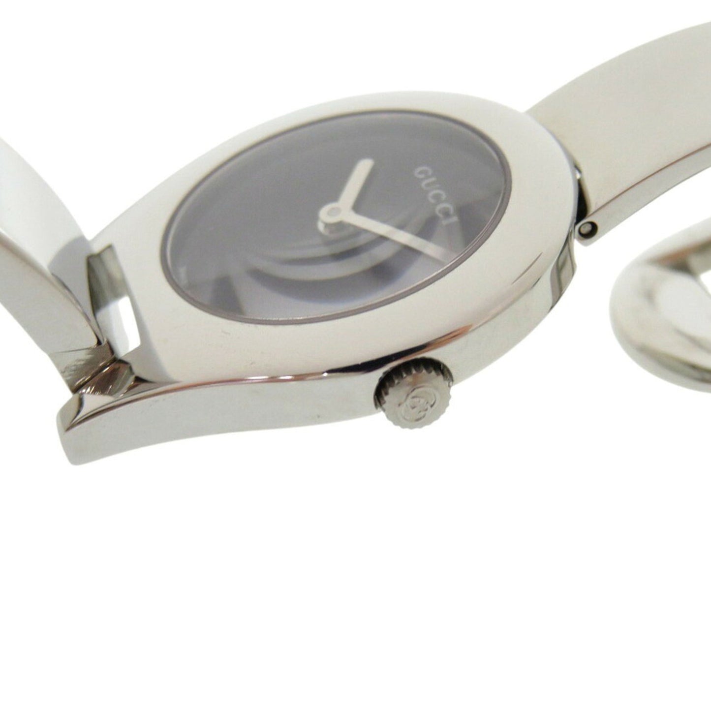 Gucci 6700L Stainless Steel Black/Silver Dial Quartz Watch 0566Gucci
