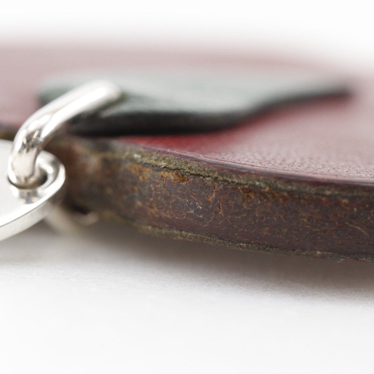 Hermes Hermes Apple Motif Charm Keychain Bag Leather Red