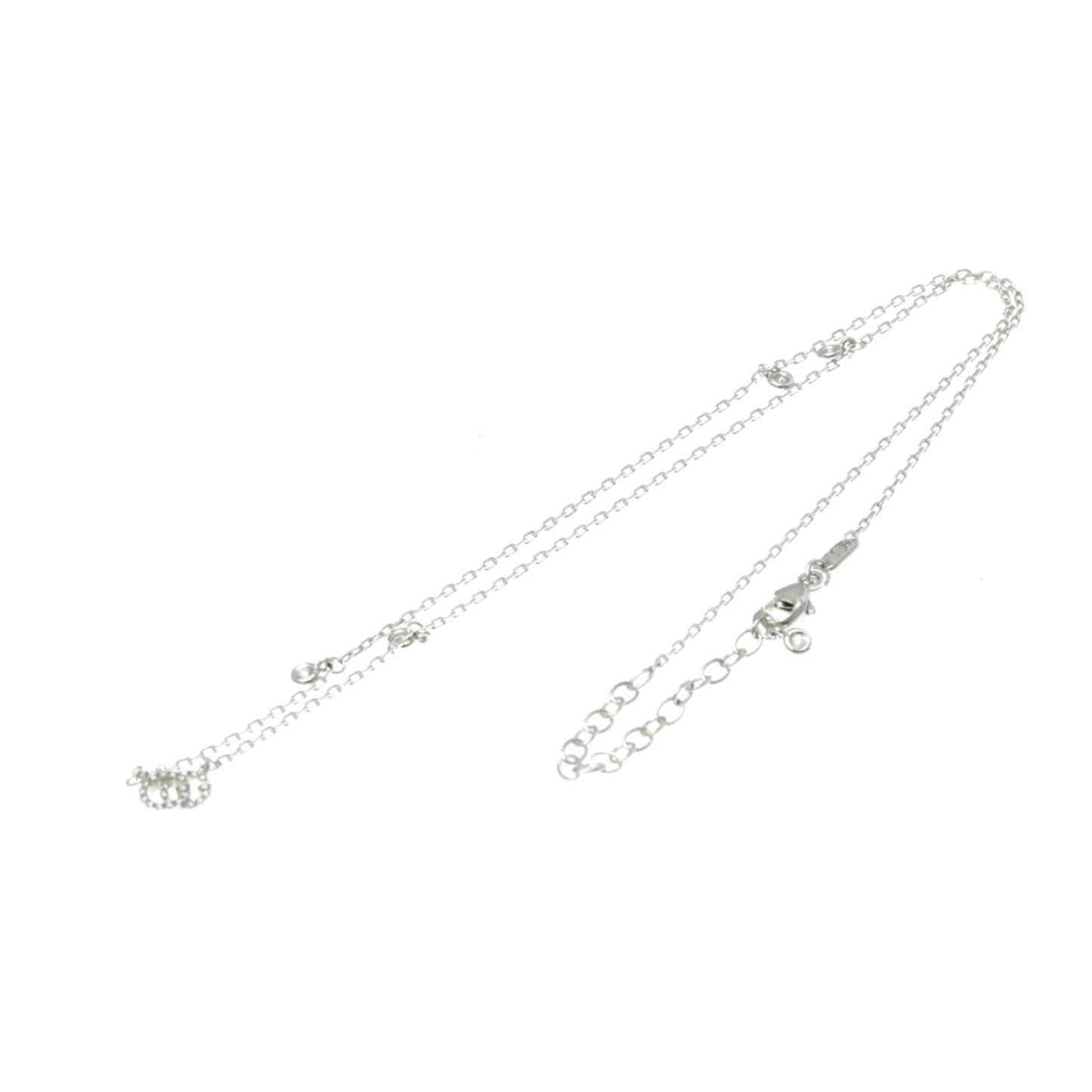 Gucci Gg Running Diamond Necklace White Gold (18K) Diamond Men