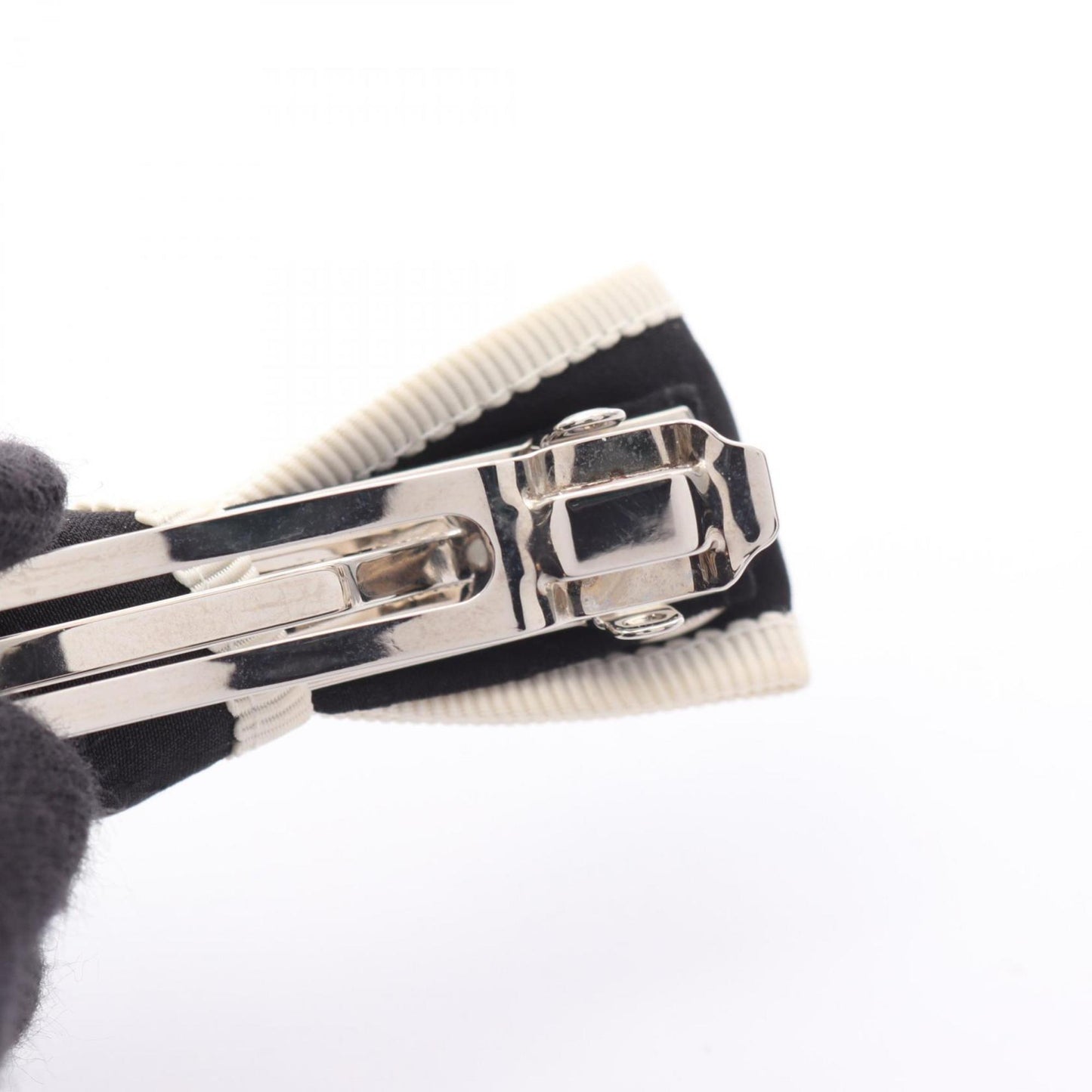 Chanel Coco Mark Ribbon Barrette Accessory Fabric