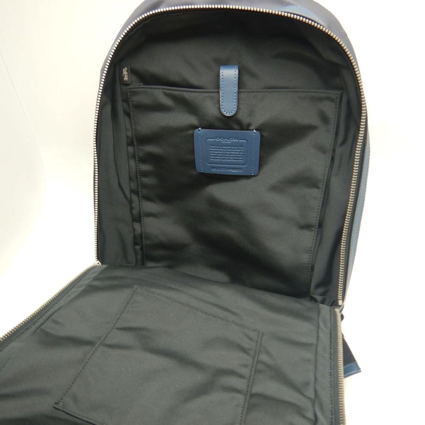 Coach F22371 Backpack Nylon X Leather Blue Grey Outlet 252863