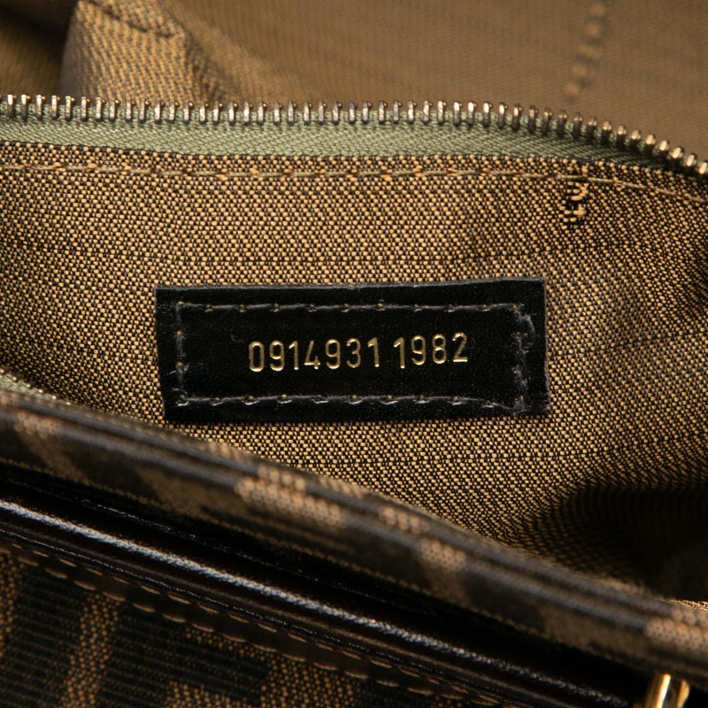 Fendi Zucca Shoulder Bag Vanity 2-Way Brown Canvas Leather