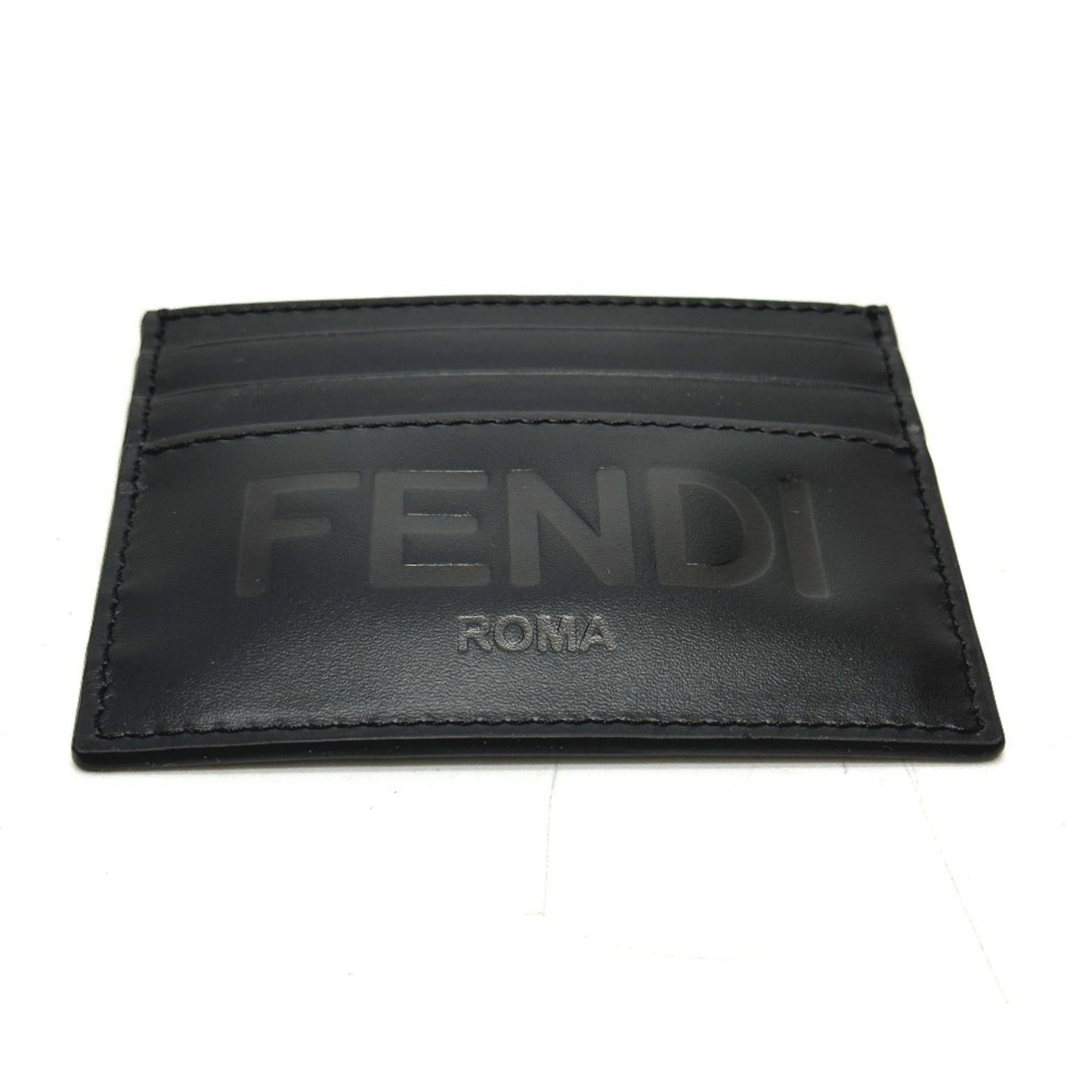 Fendi 7M0164 Business Card Holder Pass Case Holder/Card Leather