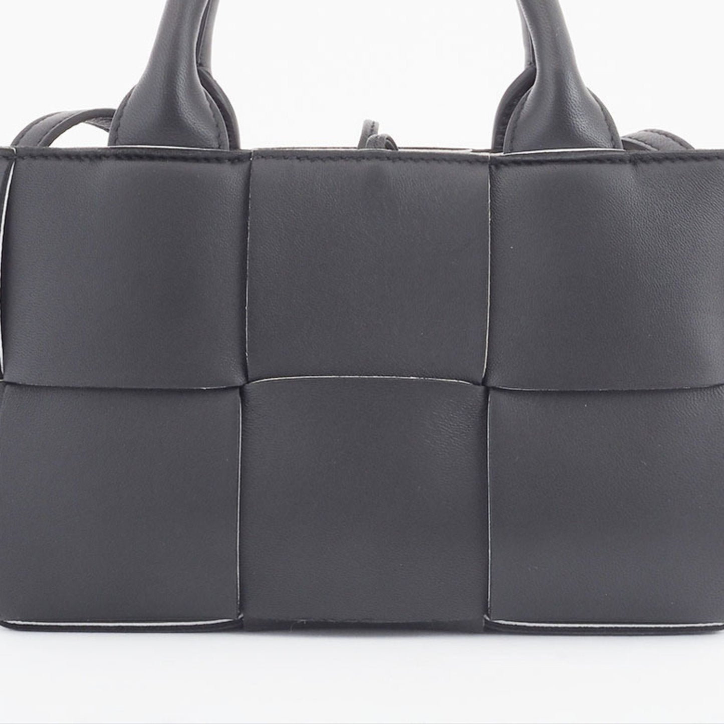Bottega Veneta Candy Arco Tote Bag Handbag Black White 729029Vmay31283