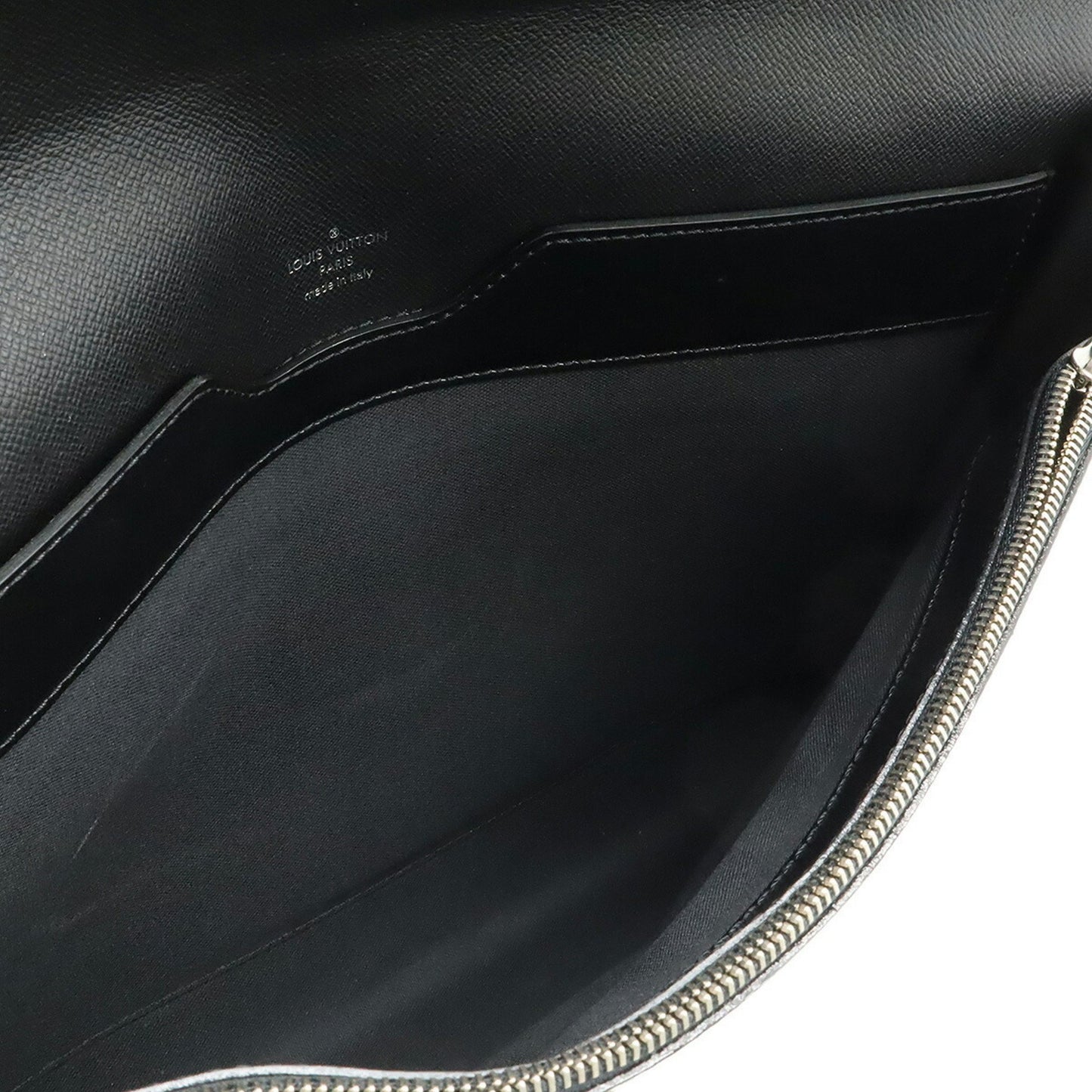 Louis Vuitton Taiga Minute Bag Document Case Leather Ardoise Black M31062