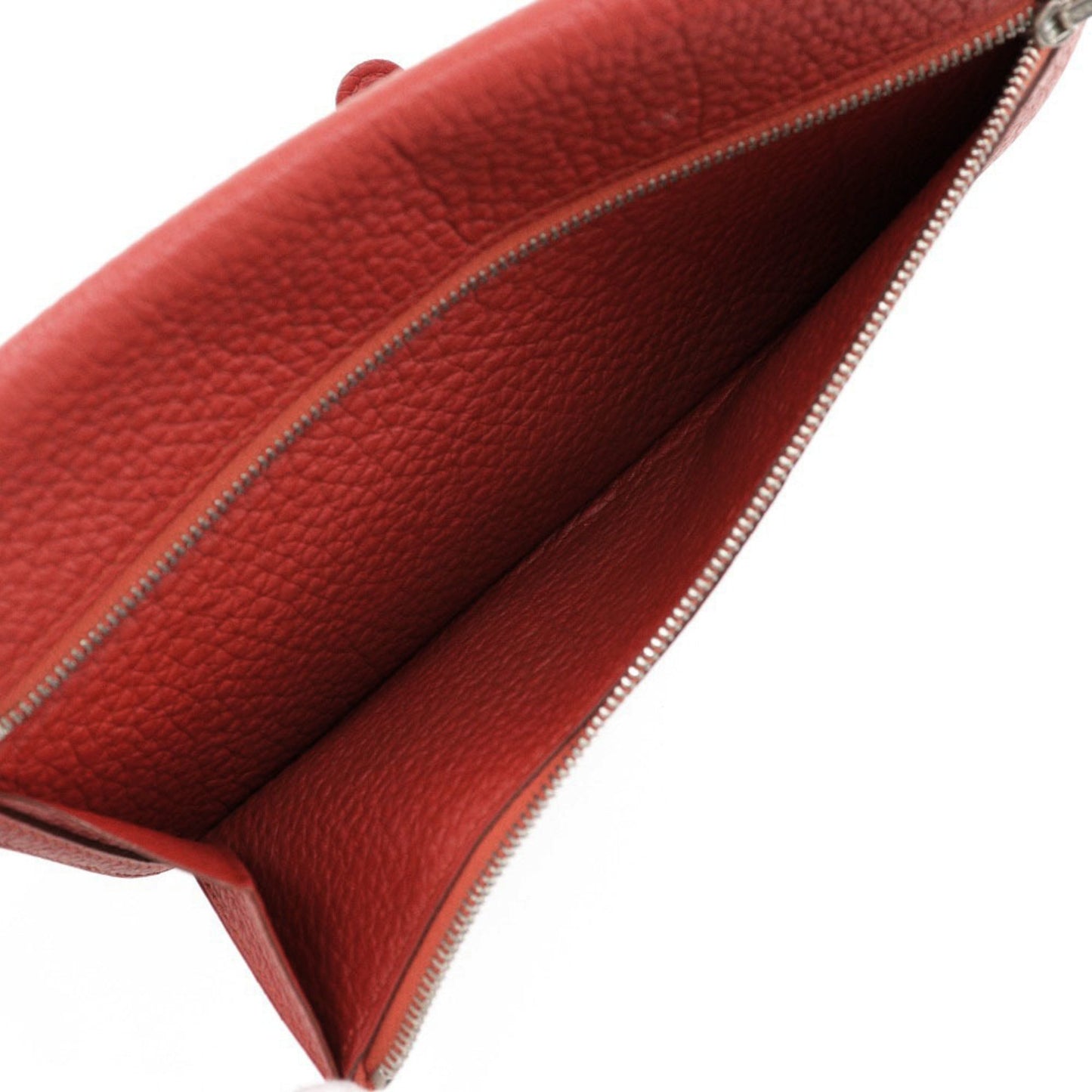 Hermes Hermes Dogon Long Wallet Togo 2014 Red ?R Belt Clasp