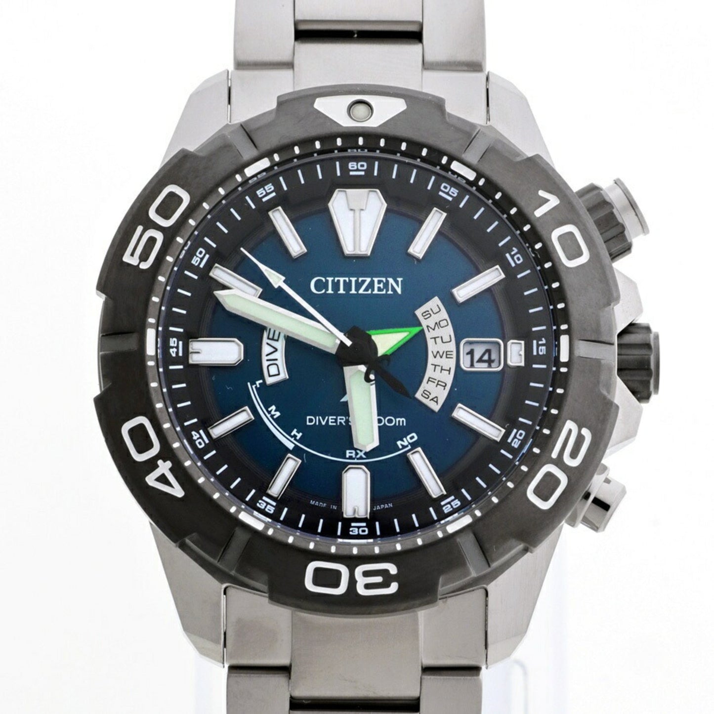 Citizen Promaster Marine As7145-69L H112-R012487 Blue Quartz Watch Radio Solar A-157972