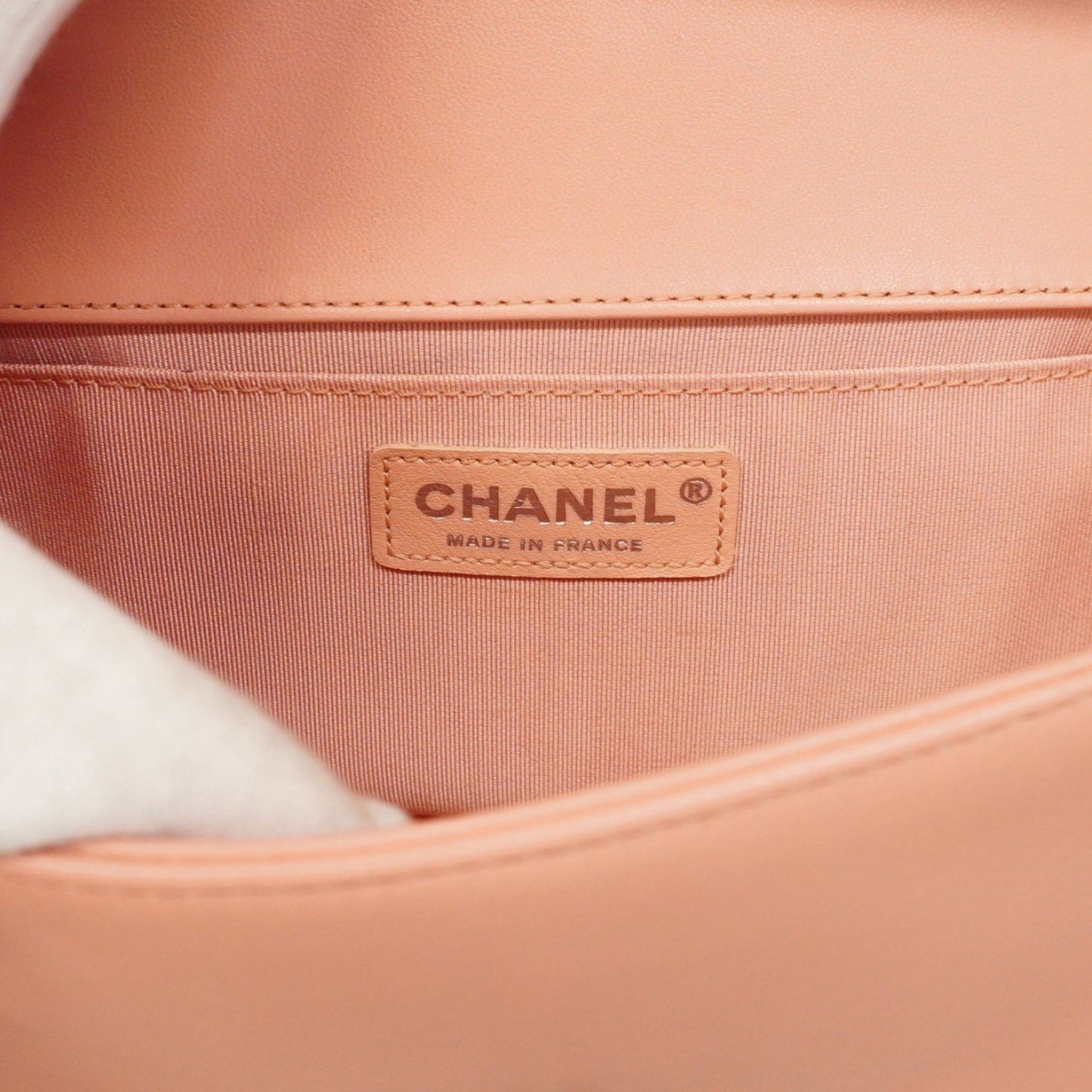 Chanel Shoulder Bag Boy Chain Lambskin Pink