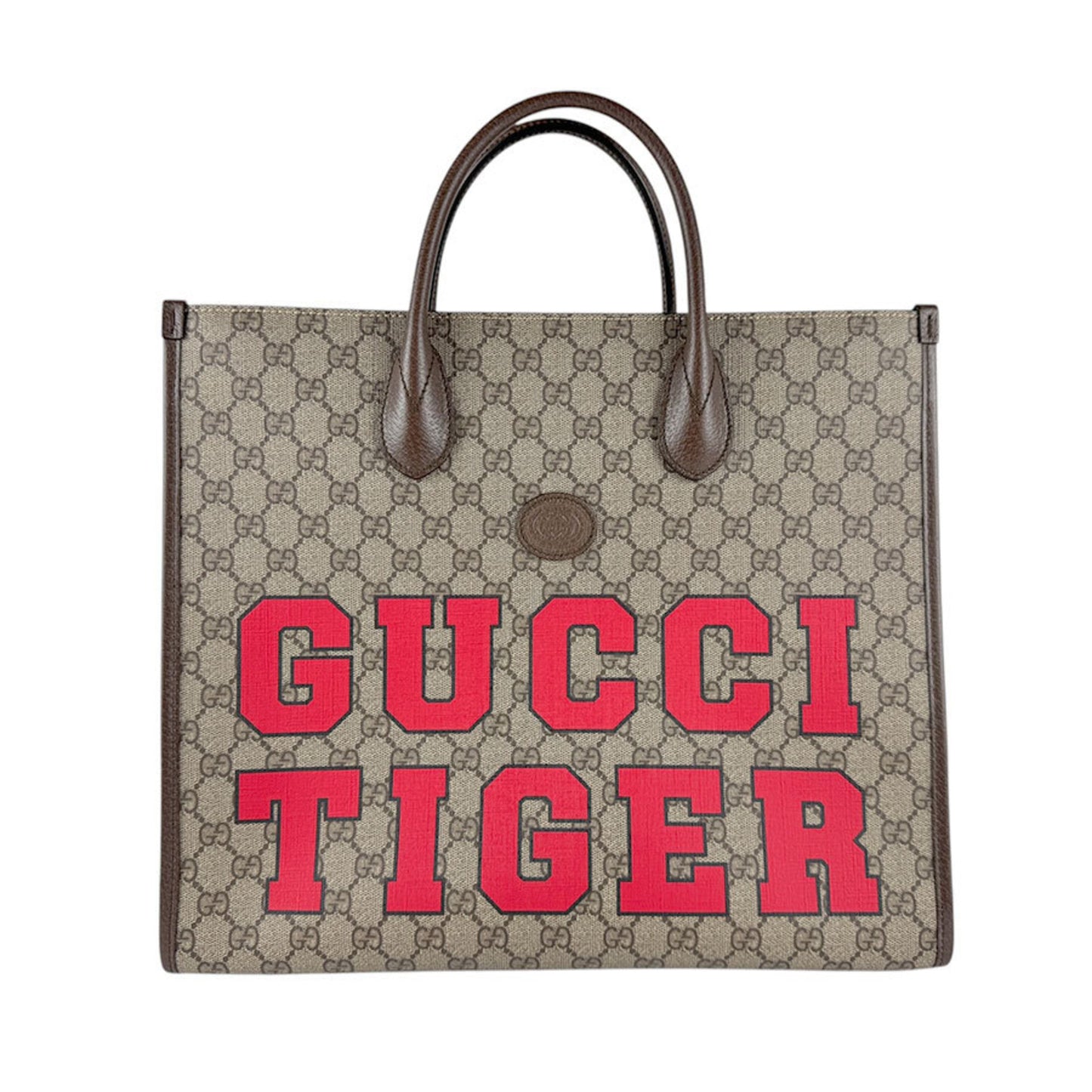 Gucci Handbag Shoulder Bag Tiger Gg Medium Supreme Canvas Brown Red