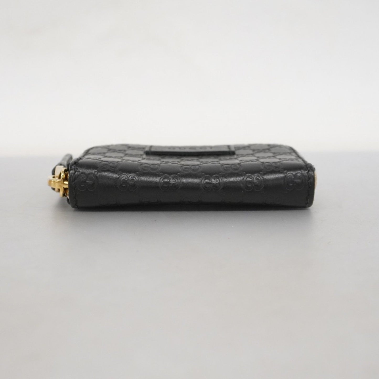 Gucci Micro Guccissima Wallet/Coin Case 449896 Leather Black