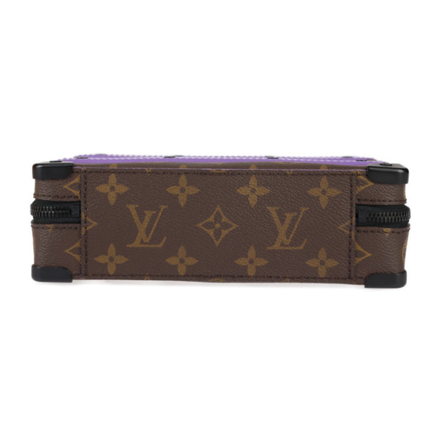 Louis Vuitton Louis Vuitton Handle Soft Trunk Monogram Macassar Handbag M46264 Leather Brown Purple