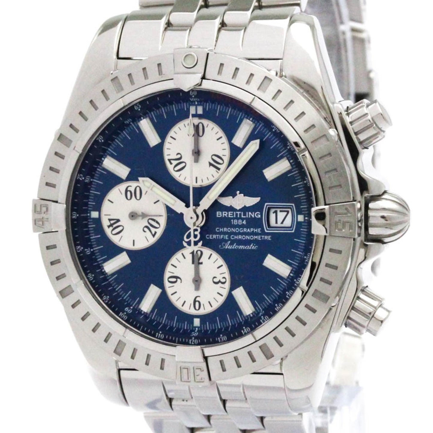Breitling Chronomat Evolution Steel Automatic Watch A13356 Polished