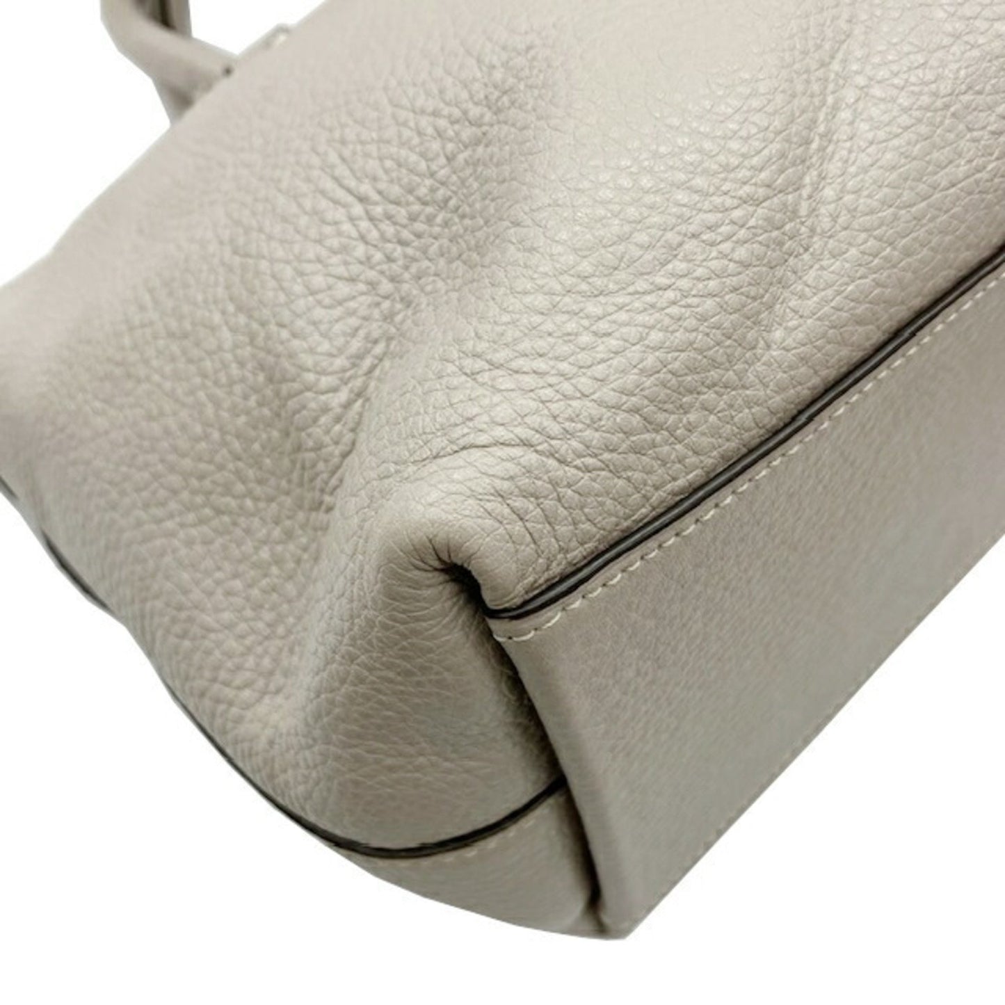 Coach Mini Emma Satchel Bag F31466 Grey Leather Handbag Shoulder