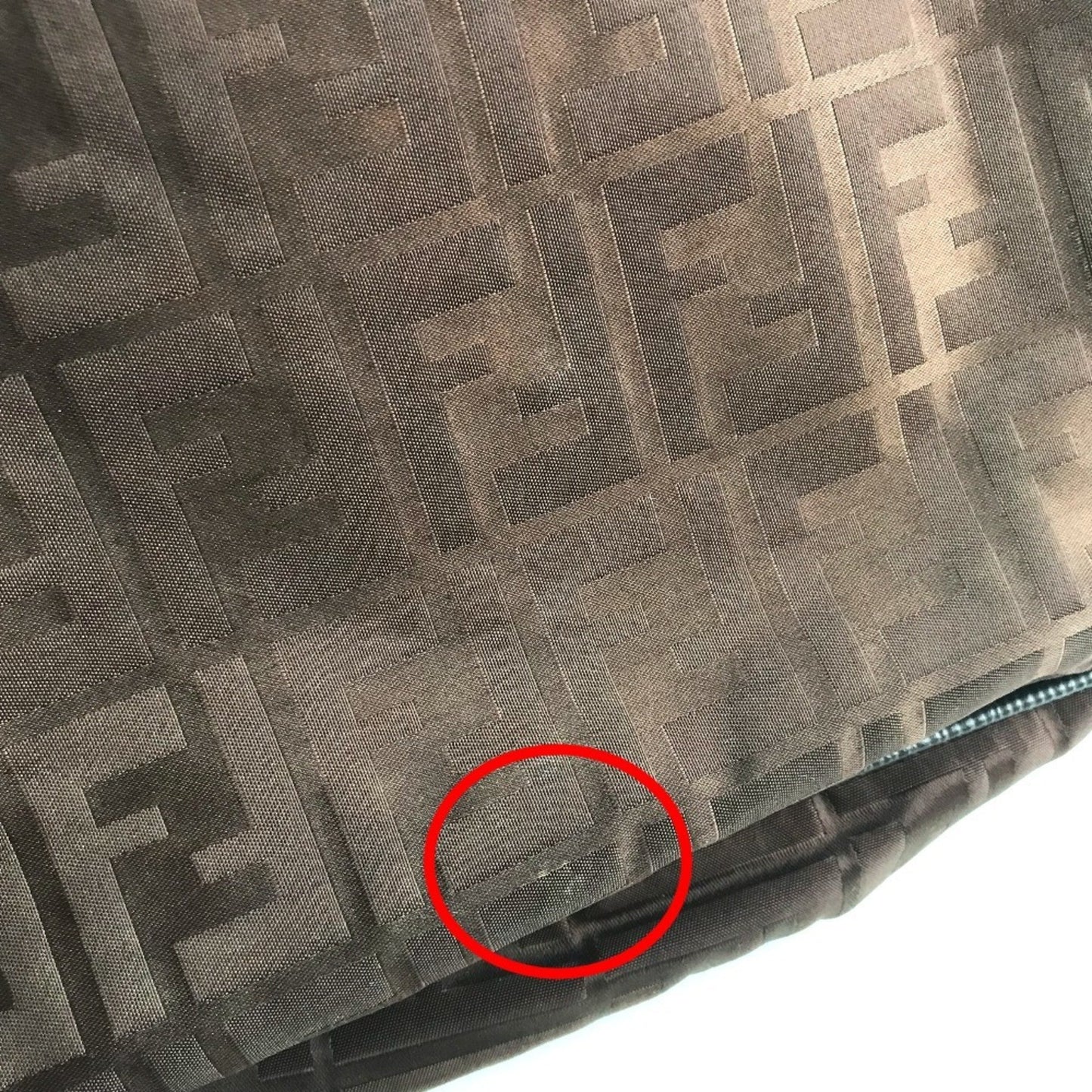 Fendi Zucca Ff Pattern 2-Way Shoulder Bag/Tote Bag In Nylon/Leather