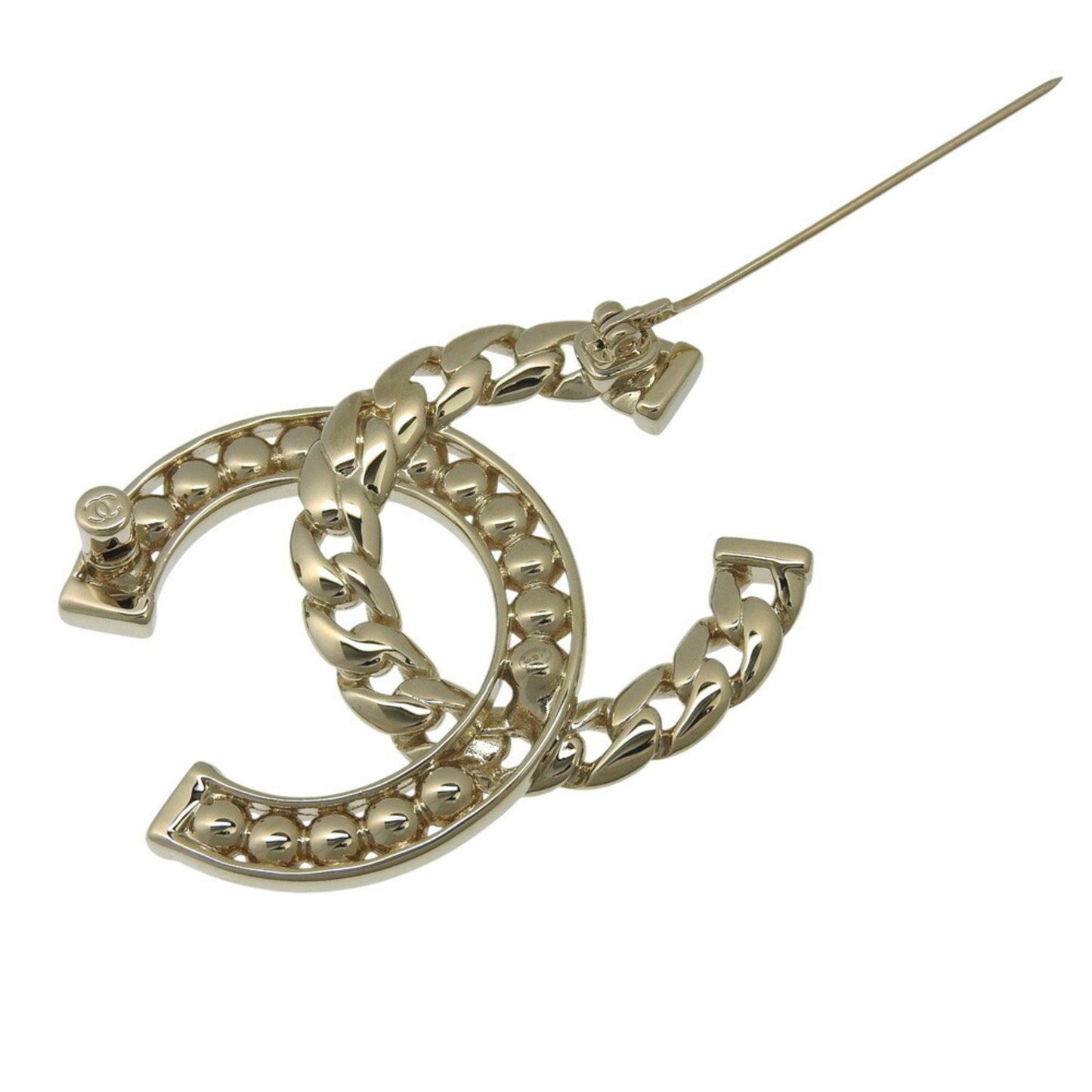 Chanel Coco Mark Brooch Abd111 B16035 With Rhinestones