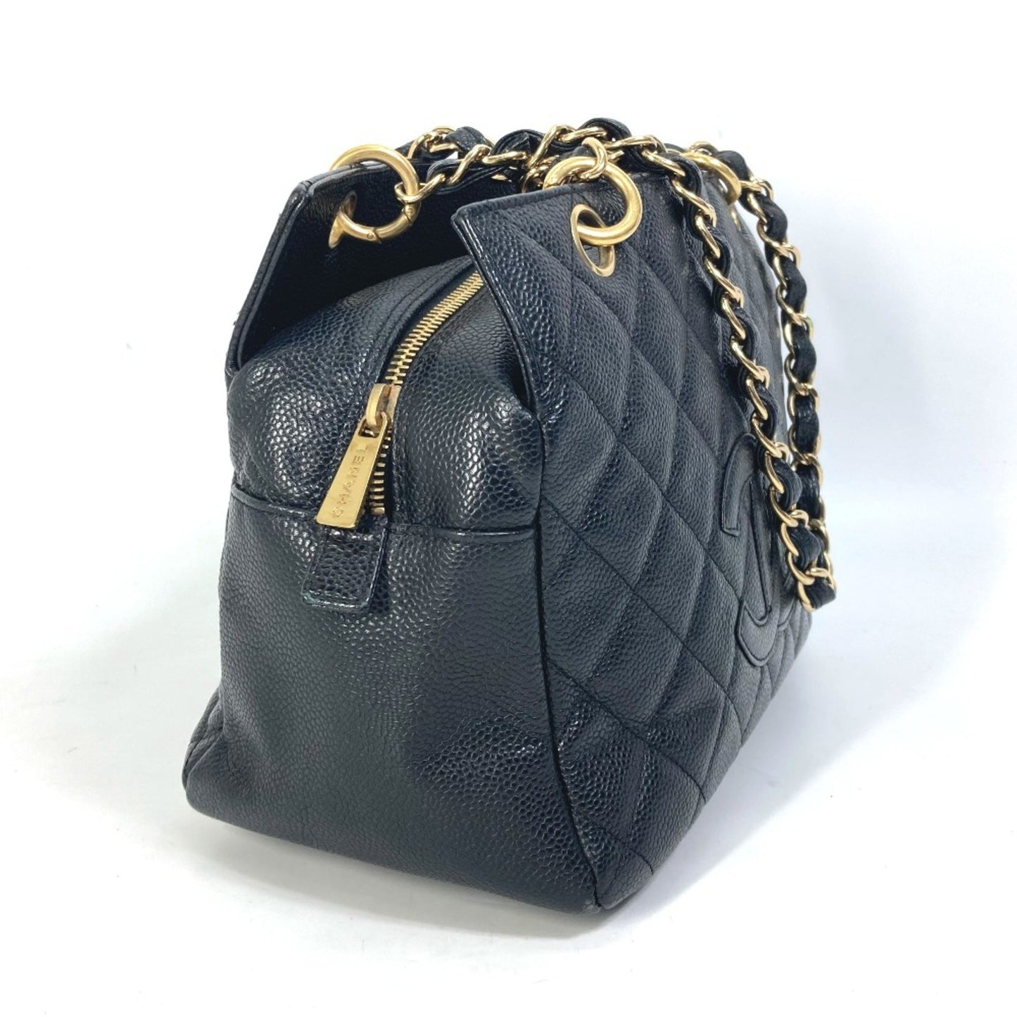 Chanel Cc Mark Chain Tote Bag Bag Shoulder Bag Black Gold