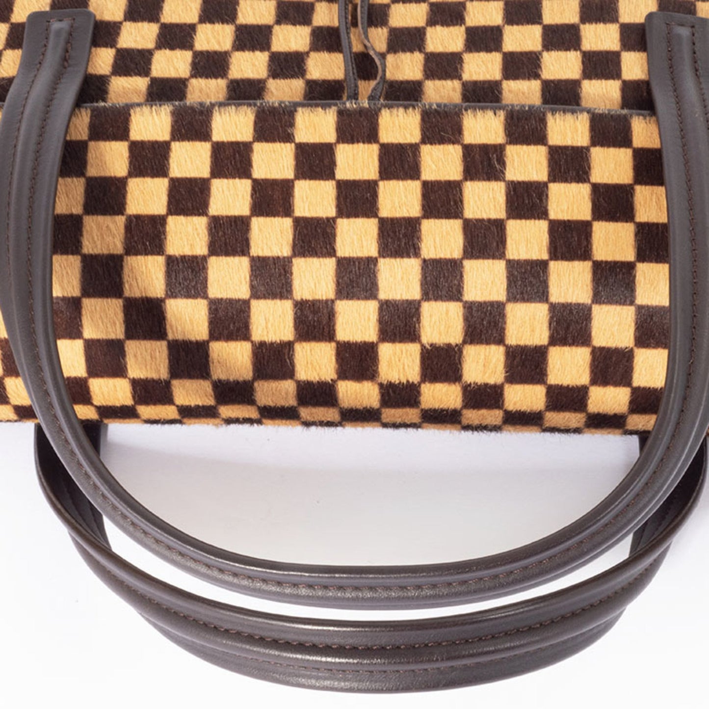 Louis Vuitton Damier Sauvage Lion Handbag M92131 Pony Leather
