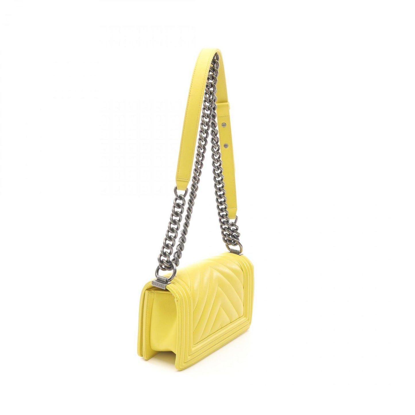 Chanel Boy Chanel Small Chevron V-Stitch Shoulder Bag Lambskin (Sheepskin)