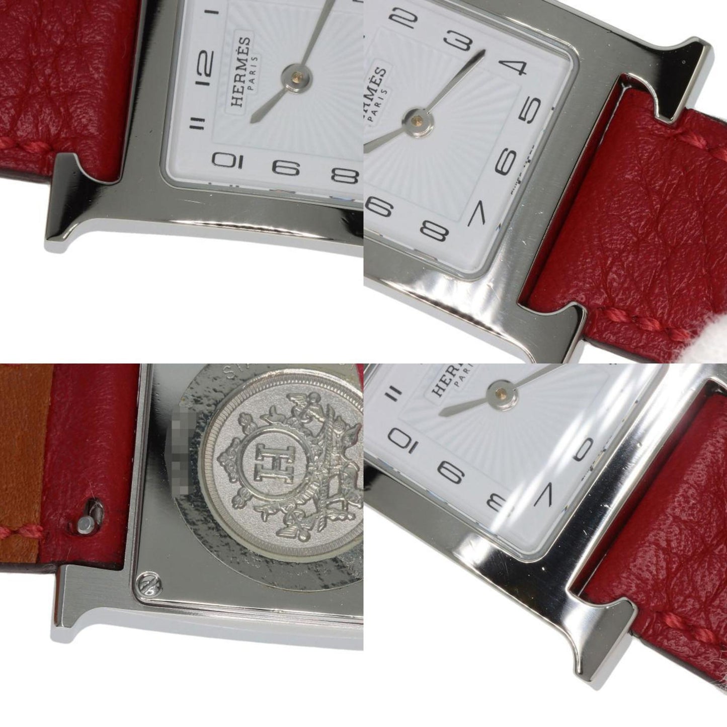 Hermes Hh11.210 H Watch Stainless Steel Leather