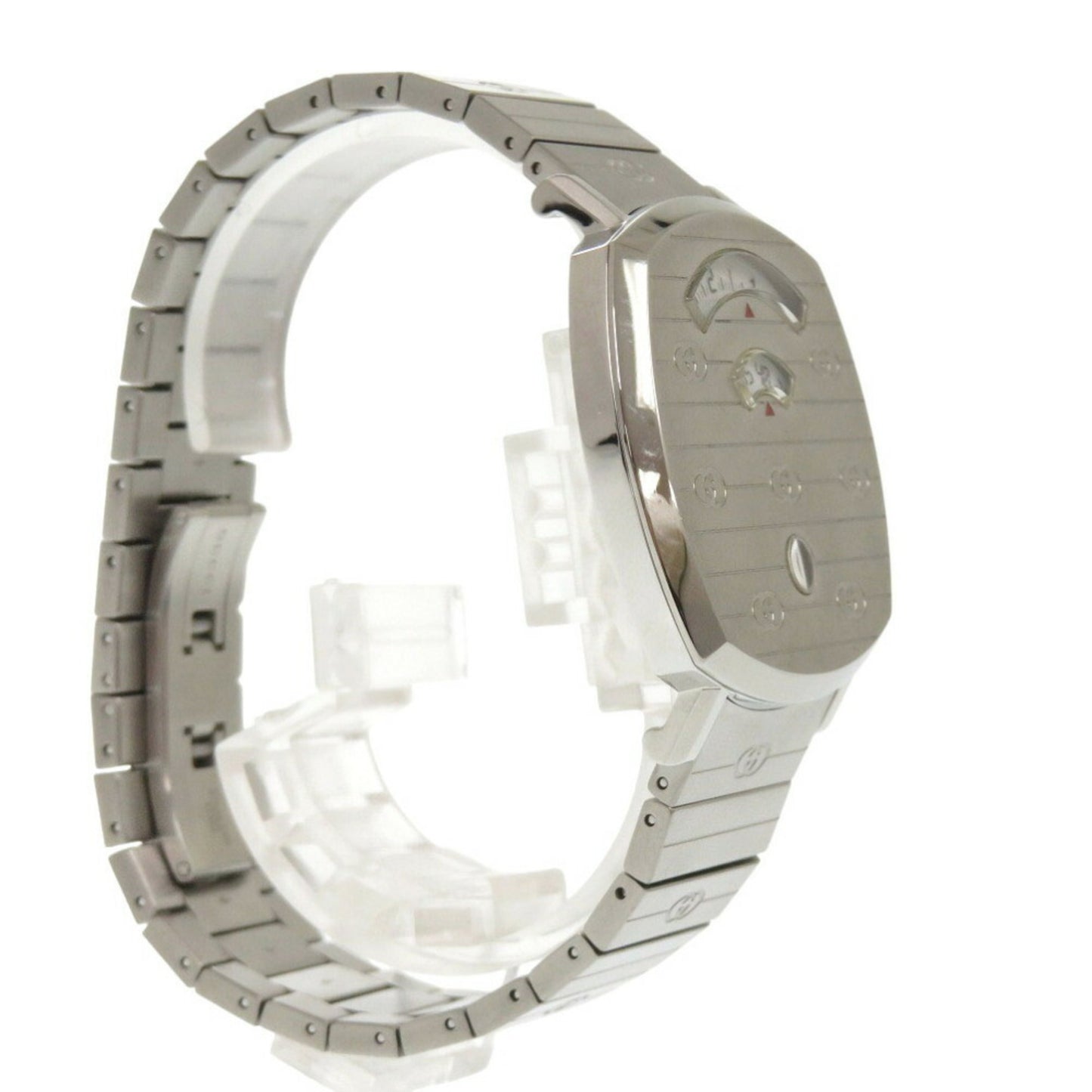 Unused Gucci Grip Ya1574401 Ss Silver Quartz Watch 1535Gucci