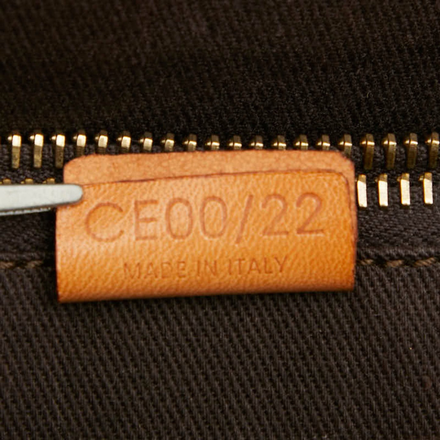 Celine Macadam Tote Bag Shoulder Brown Leather