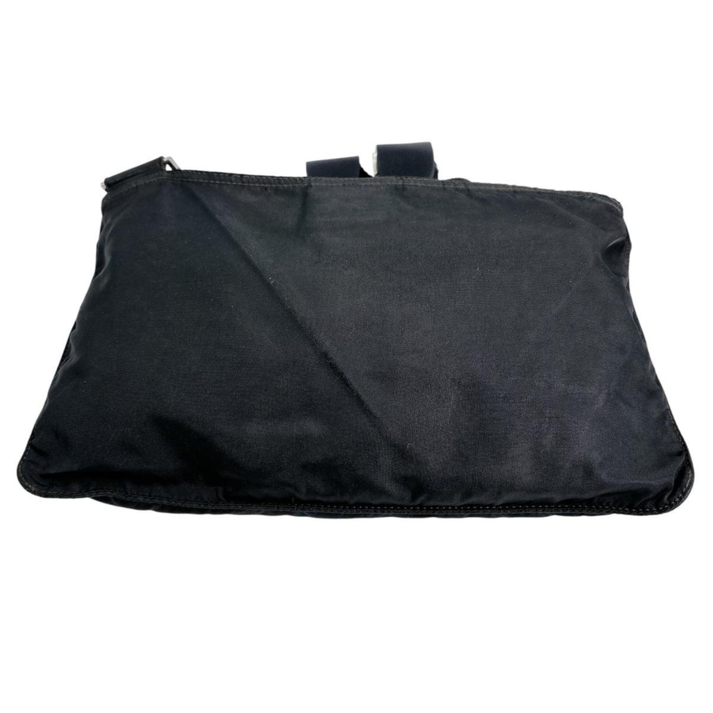 Prada Shoulder Bag Body Triangle Logo Nylon Black