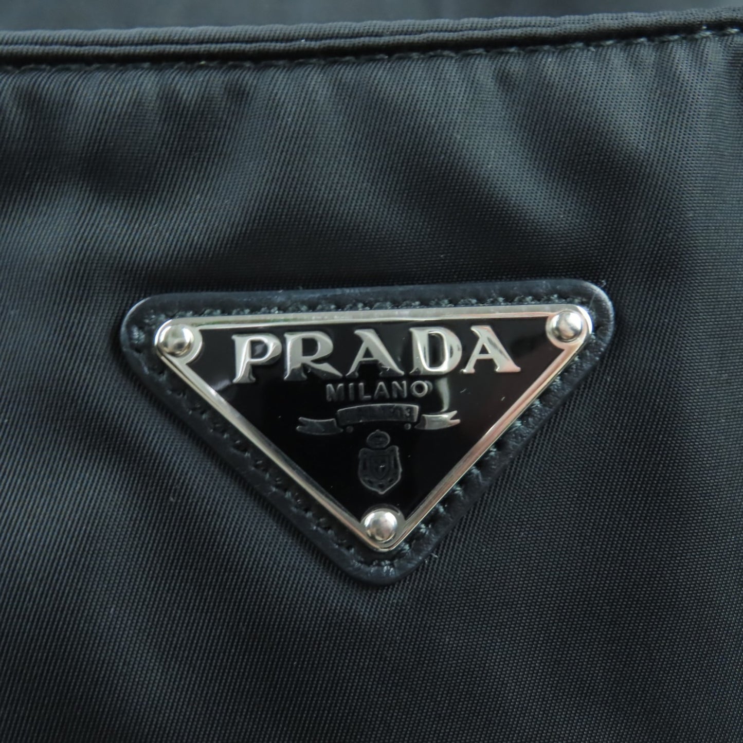 Prada 1Bg867 Re-Nylon Pouch/Shoulder Bag With Triangle Logo And Leather Detailing