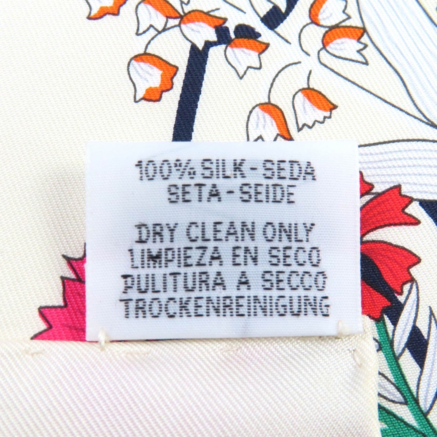 Hermes Carr 90 Plani Fleur 100% Silk Scarf