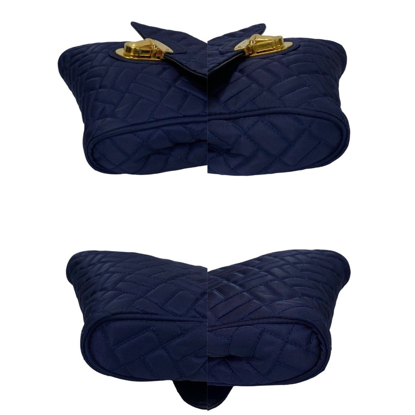 Prada Prada Logo Hardware Quilted Nylon And Saffiano Leather Chain Shoulder Bag