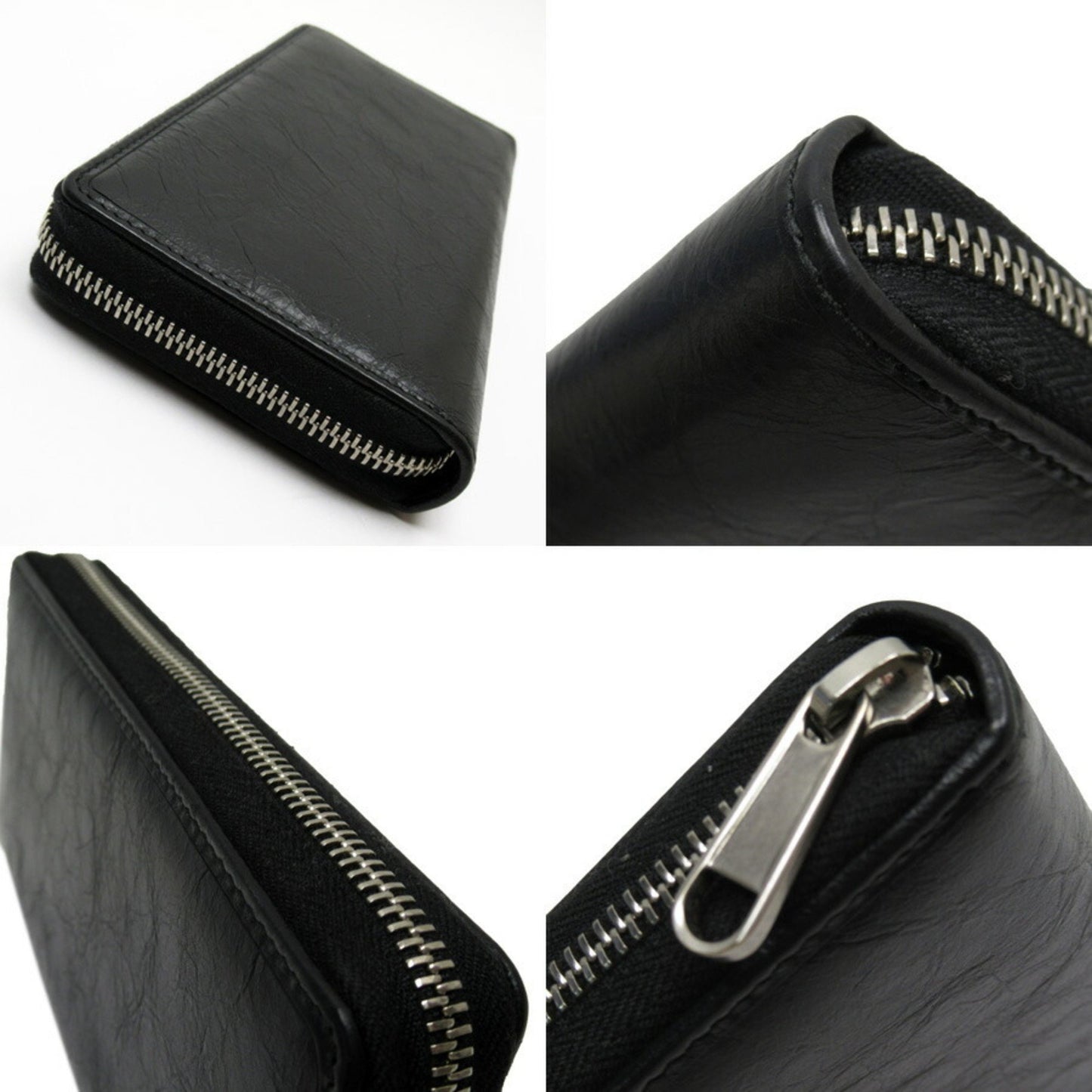 Gucci Gucci Round Wallet Gg Black Silver Gold Leather 575988