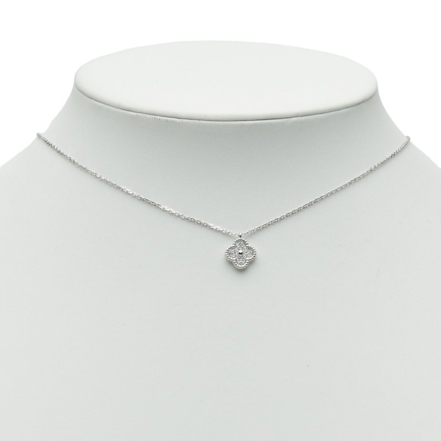 Van Cleef & Arpels Sweet Alhambra Pendant Necklace Vcaro85900 18Kwg White Gold