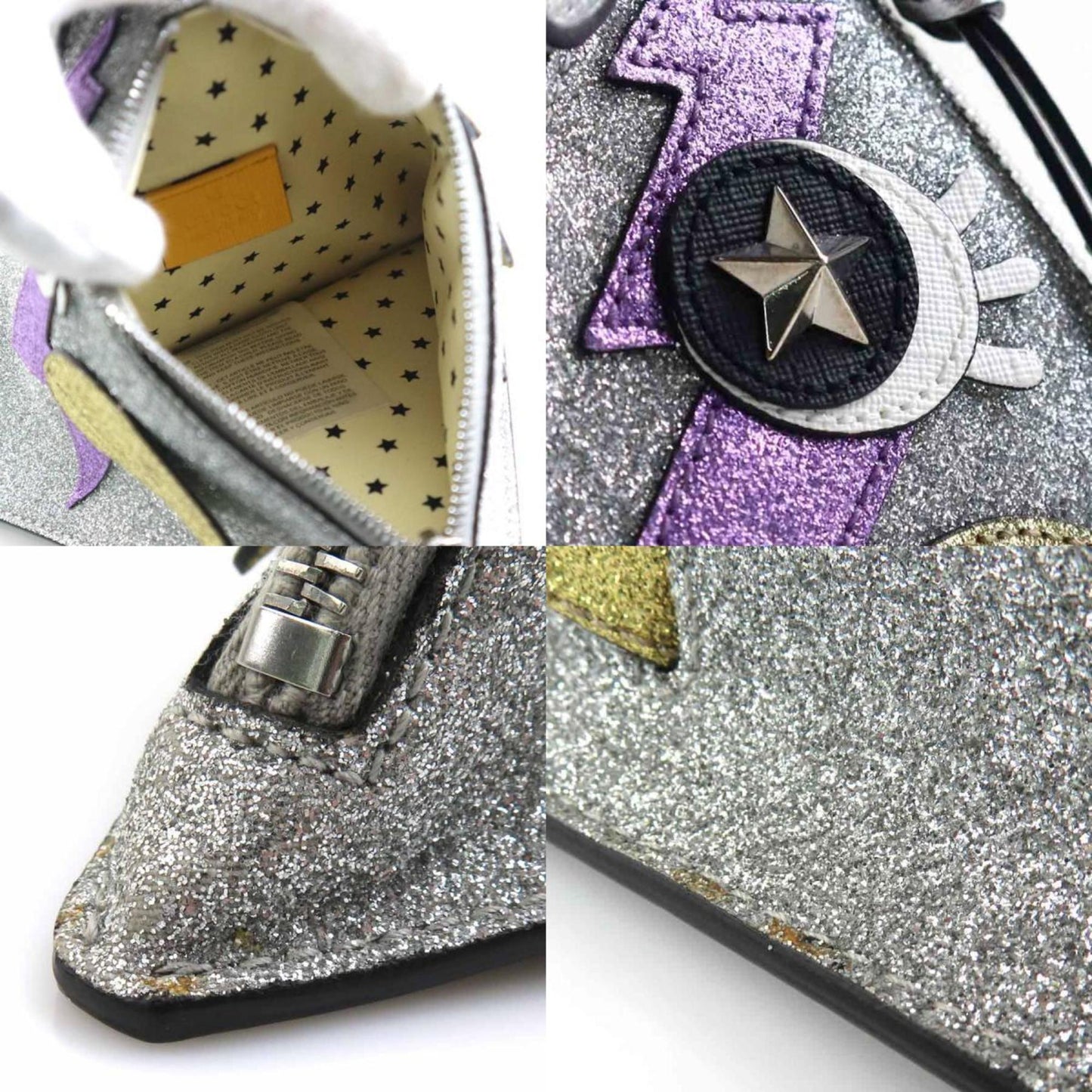 Gucci Handbag Leather Silver Multicolor Kids 604392 E59758A
