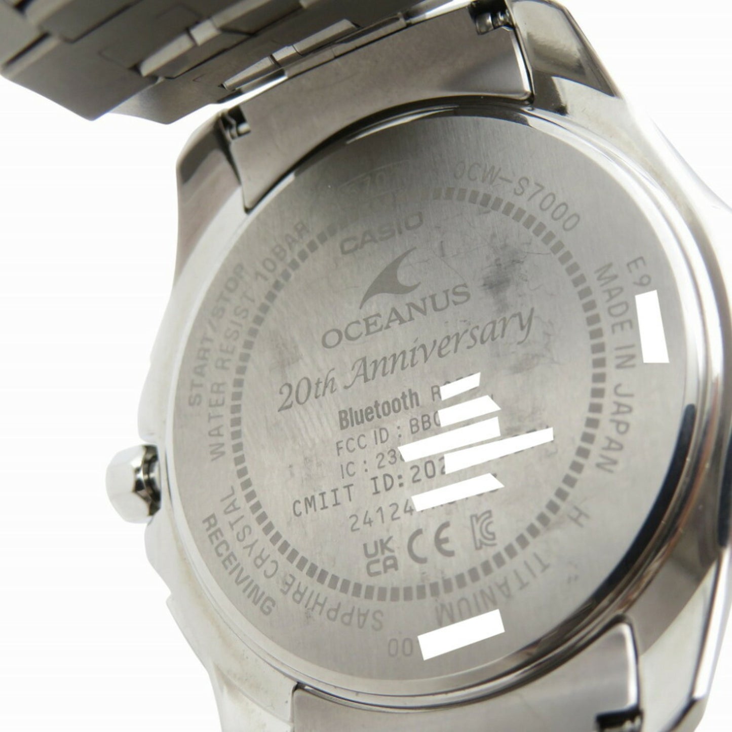Like New Casio Oceanus Manta 20Th Anniversary Model Sg-1Ajr / Ocw-S7000 Solar Radio Watch Titanium