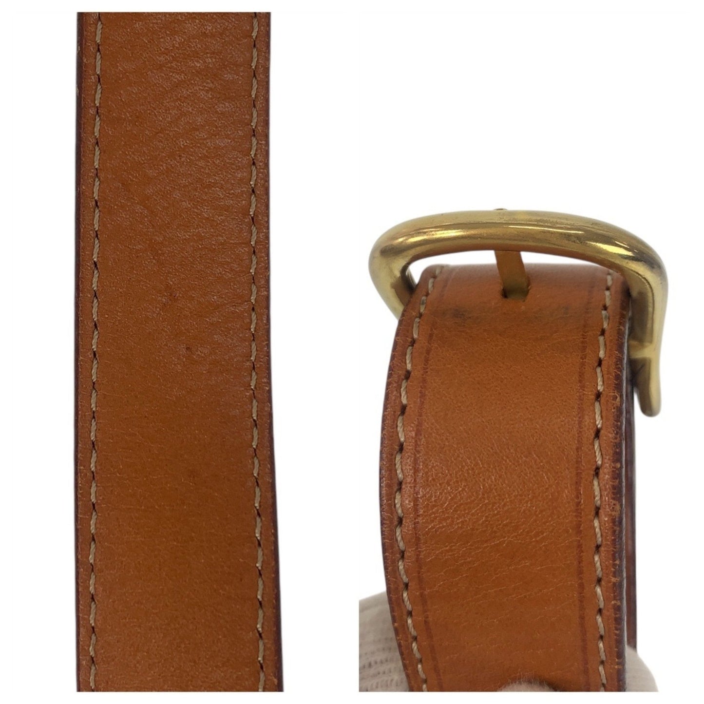 Celine Vintage Macadam Circle Logo Metal Fittings Brown Gold Leather Jmb11 Shoulder Bag Messenger