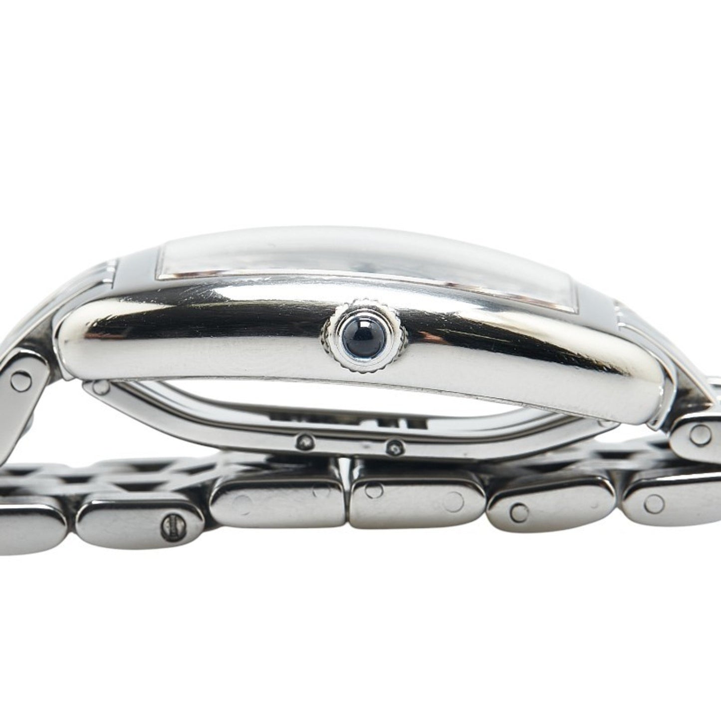 Franck Muller Tono Curvex Watch 1752 Quartz Silver Dial Stainless Steel