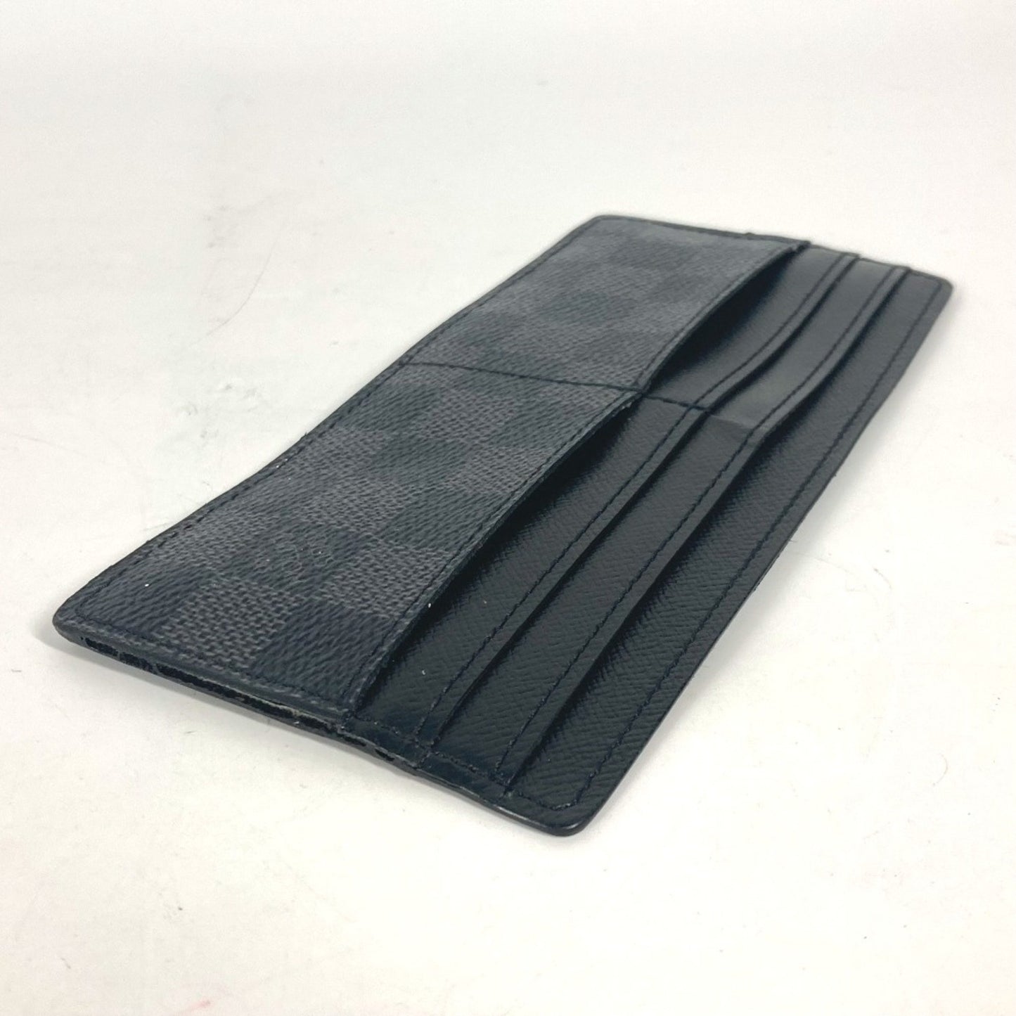 Louis Vuitton N63084 Damier Graphite Card Case Only Business Card Holder Card Case Black