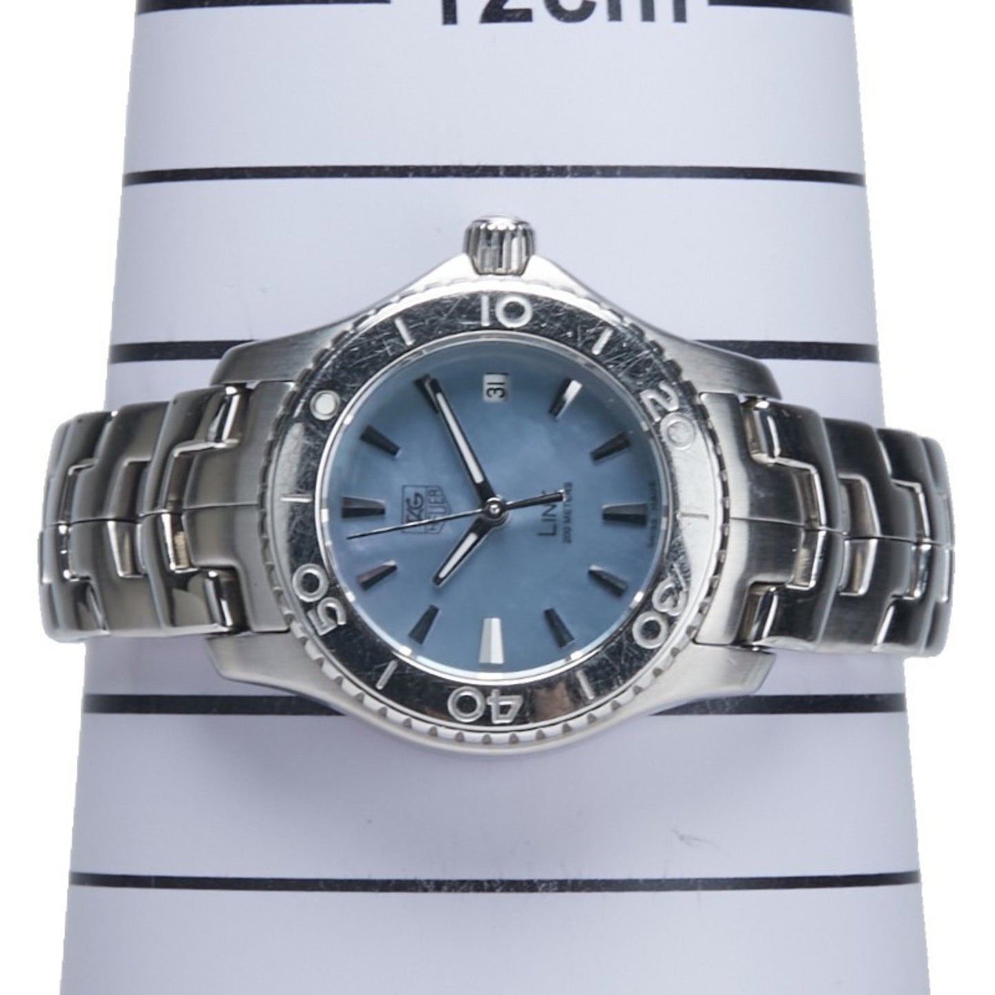 Tag Heuer Link Shell Dial Watch Wj1316 Quartz Blue Stainless Steel